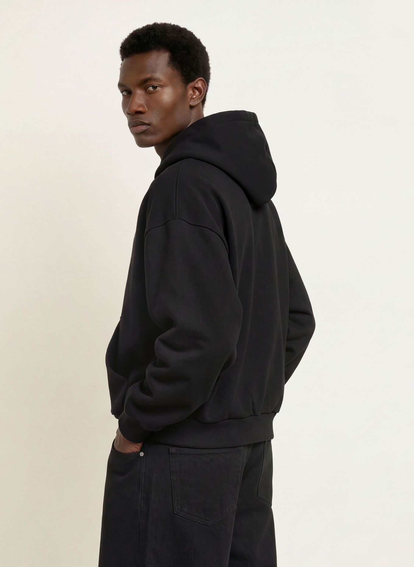 WRSTBHVR Sweatjacke STUDIO: SCHWARZ / WEISS