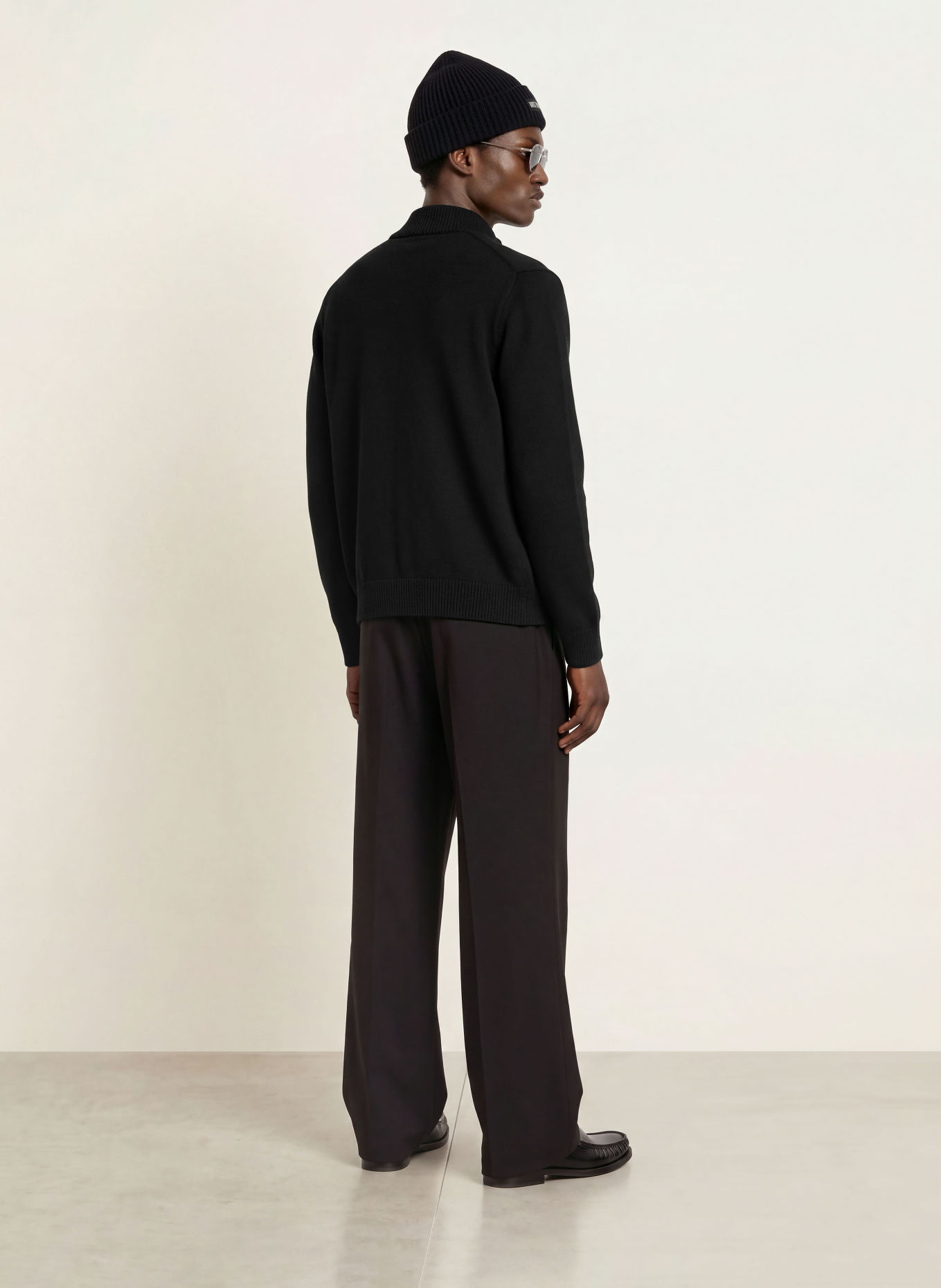 WRSTBHVR IVEN Merino Wool Cardigan: BLACK