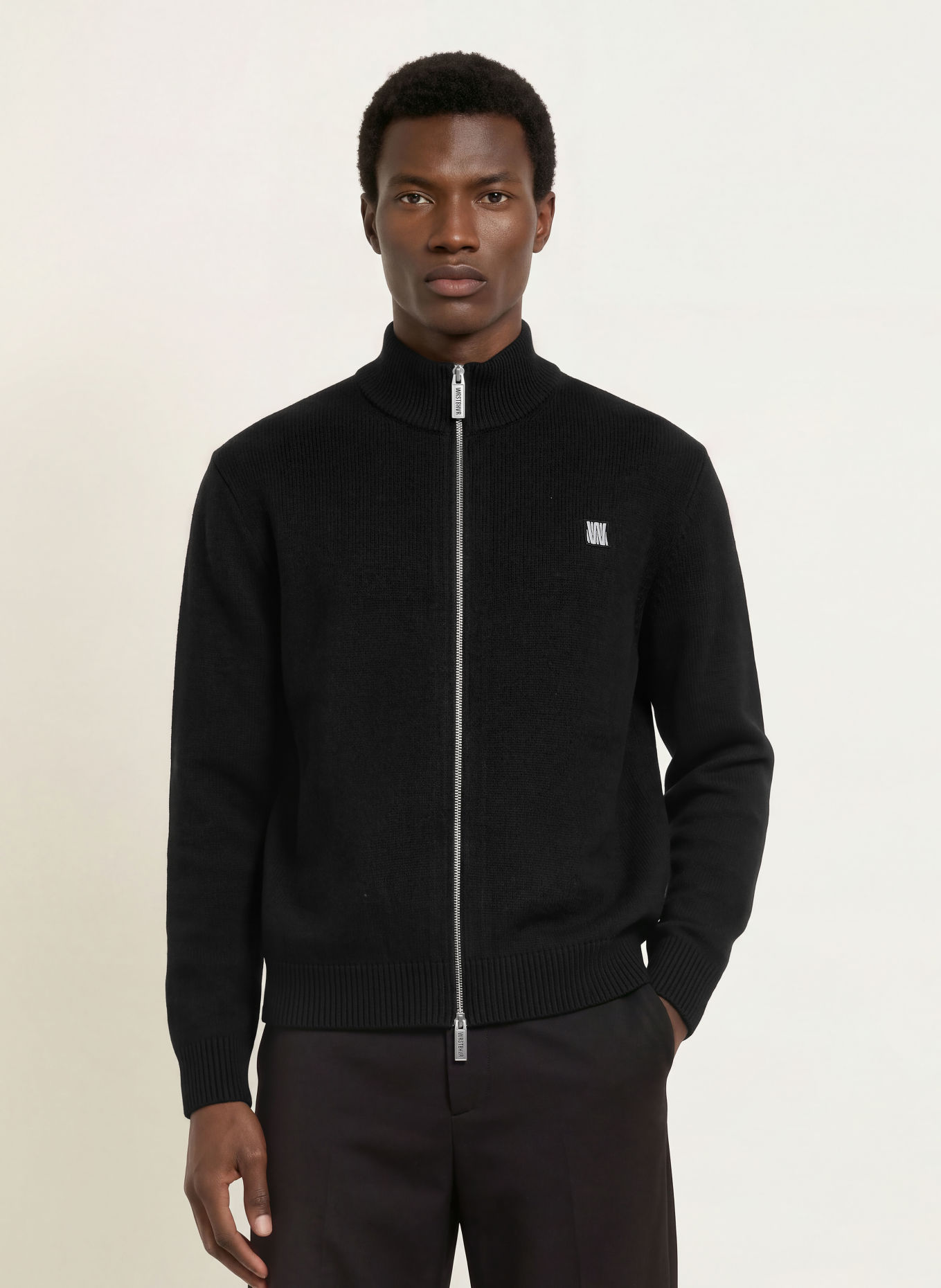 WRSTBHVR IVEN Merino Wool Cardigan: BLACK