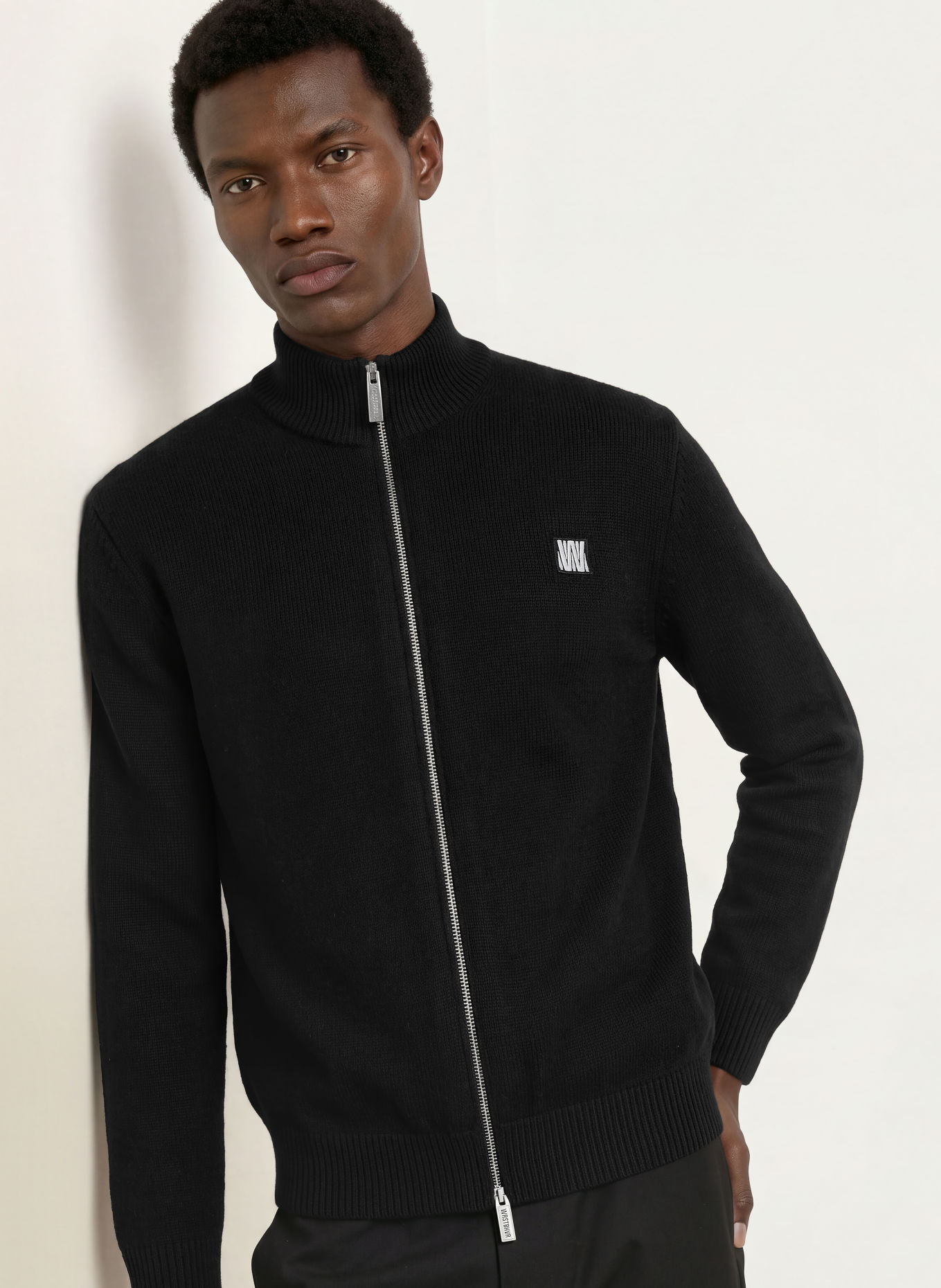 WRSTBHVR IVEN Merino Wool Cardigan: BLACK