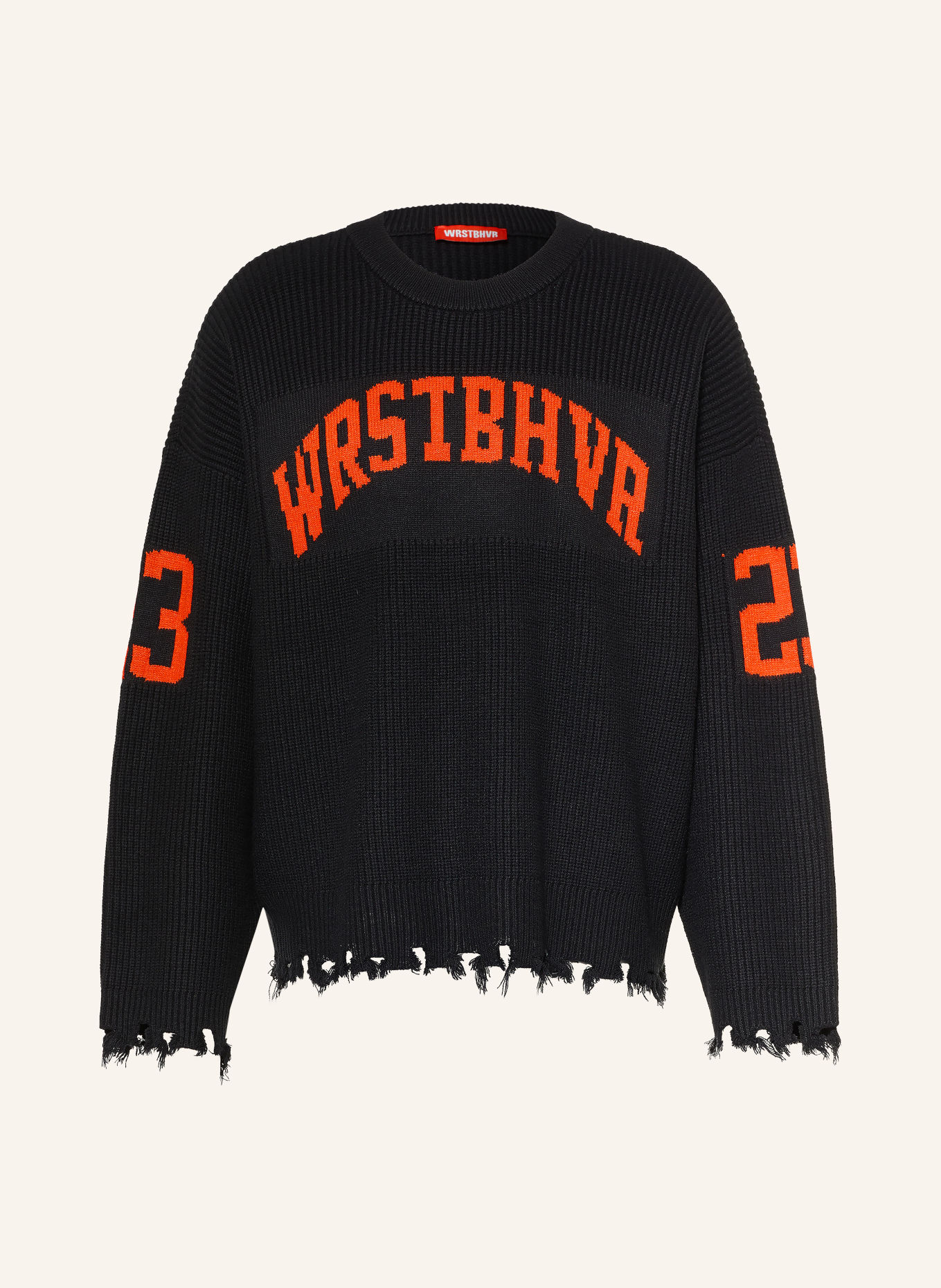 WRSTBHVR Svetry TOVE: ČERNÁ / ORANŽOVÁ