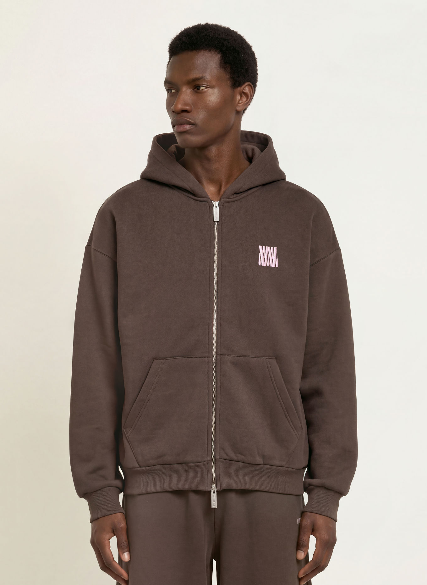 WRSTBHVR Sweatjacke DIAGO V3: DUNKELBRAUN