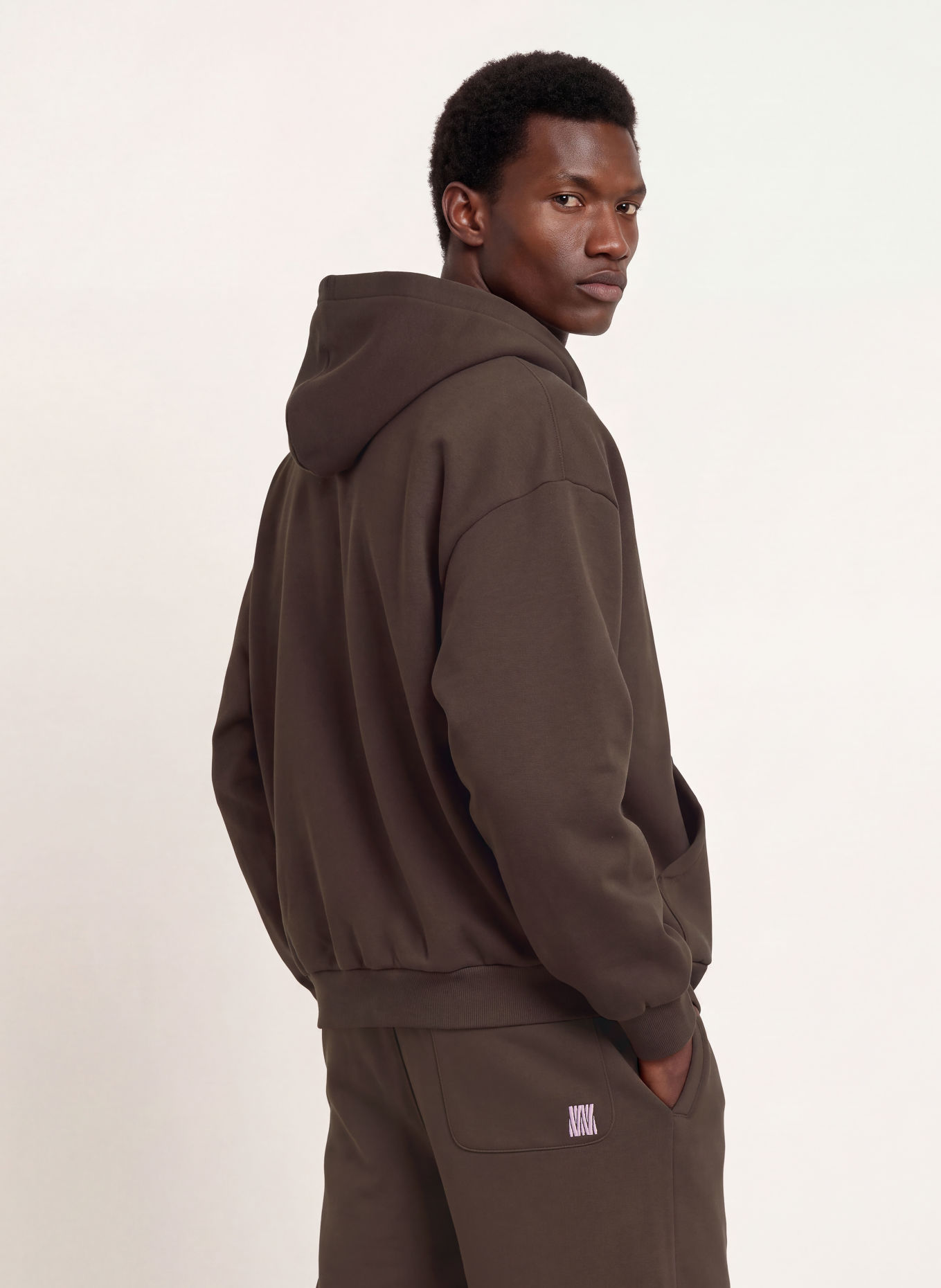 WRSTBHVR Sweatjacke DIAGO V3: DUNKELBRAUN