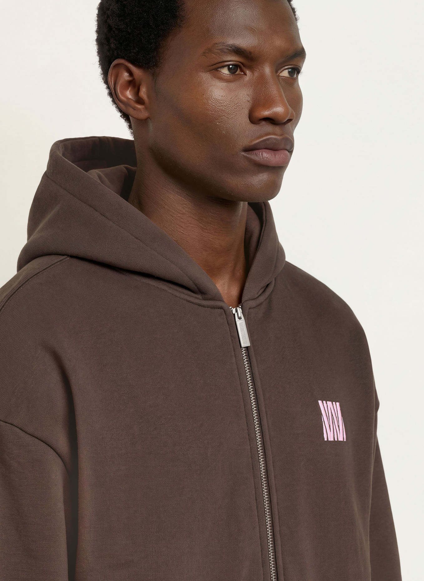 WRSTBHVR Sweatjacke DIAGO V3: DUNKELBRAUN