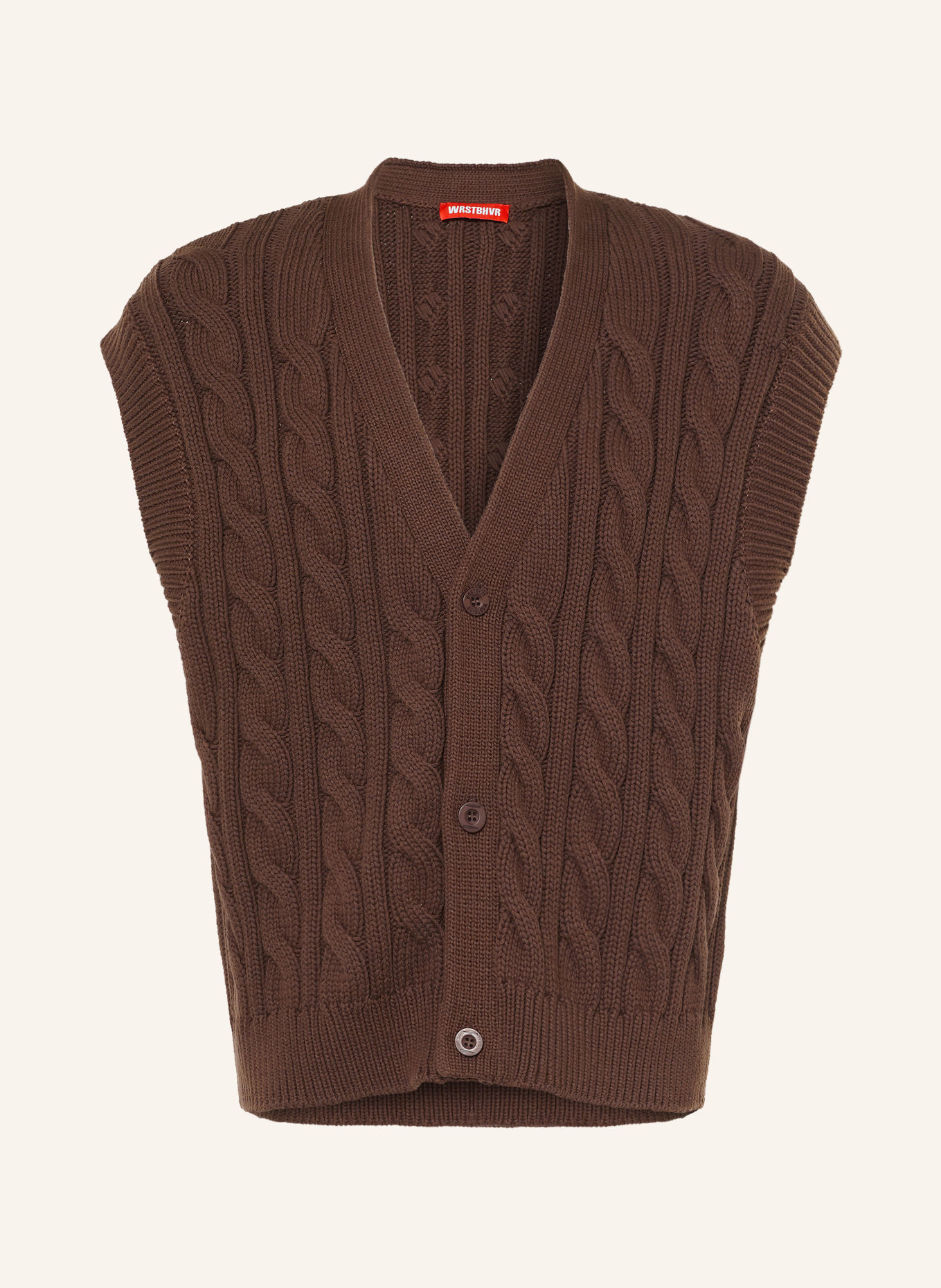 WRSTBHVR IMRAN Knit Vest: DARK BROWN