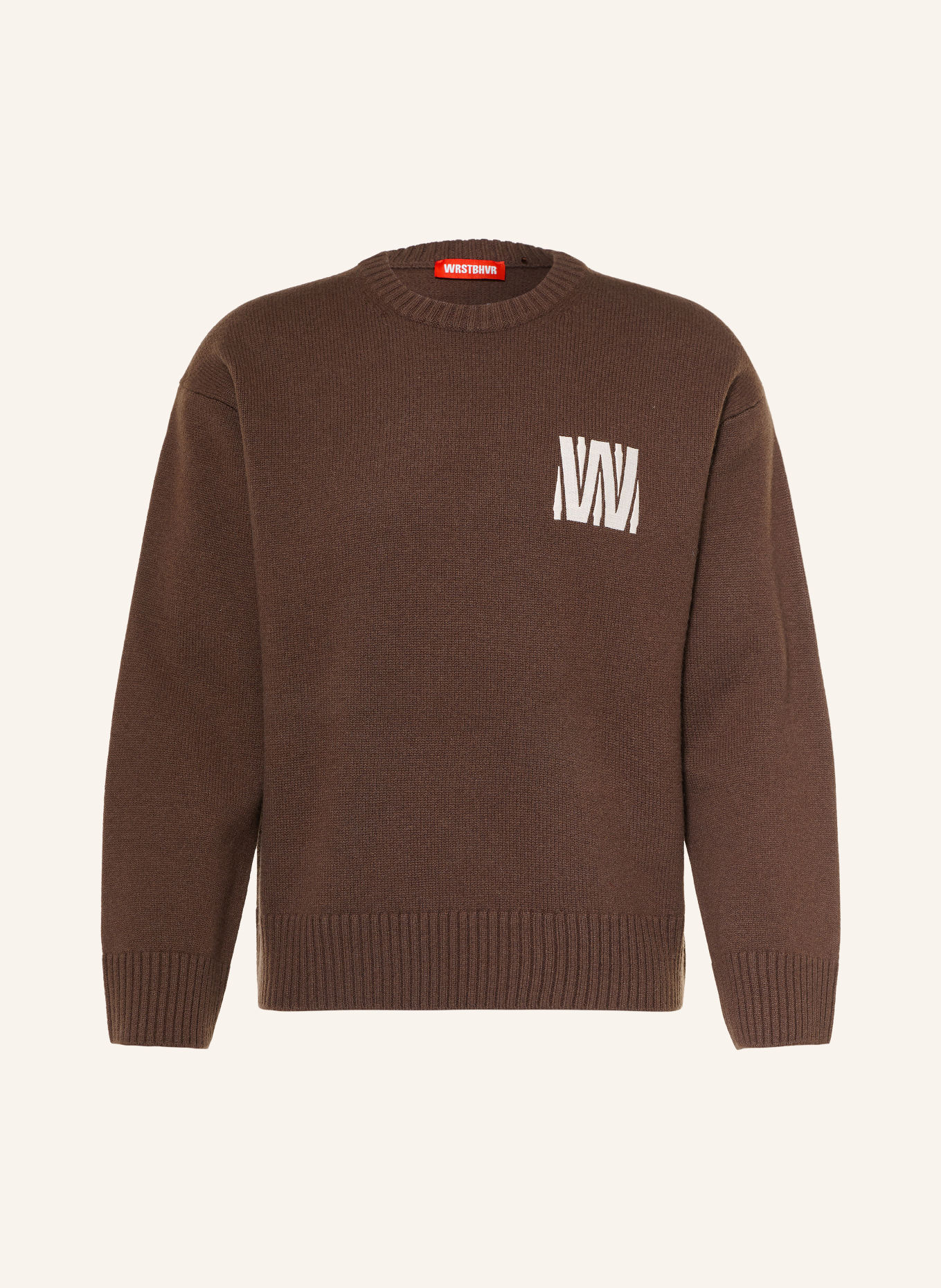 WRSTBHVR Pullover NERIAN aus Merinowolle: DUNKELBRAUN