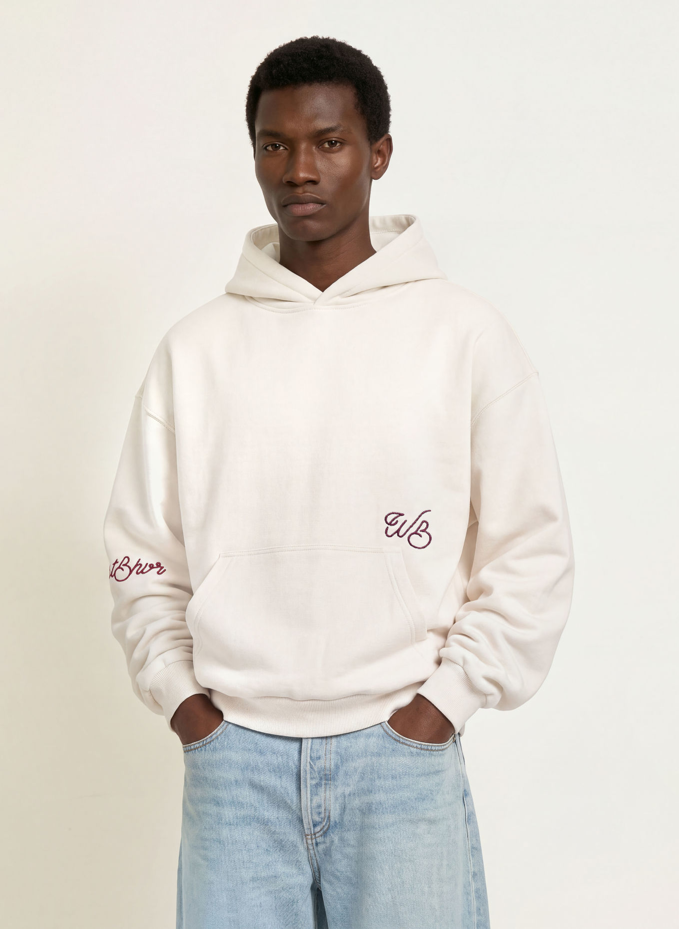 WRSTBHVR GUSTAF V2 Hoodie: CREAM
