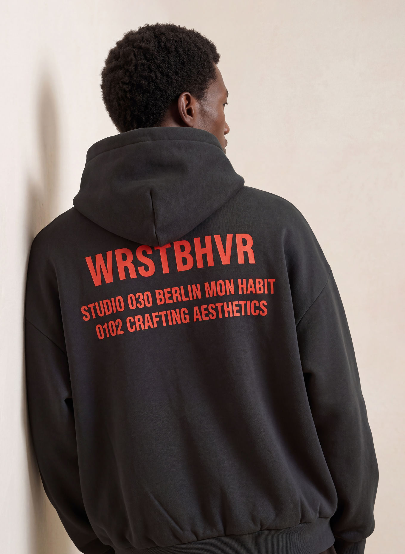 WRSTBHVR STUDIO V14 Hoodie: BLACK / RED