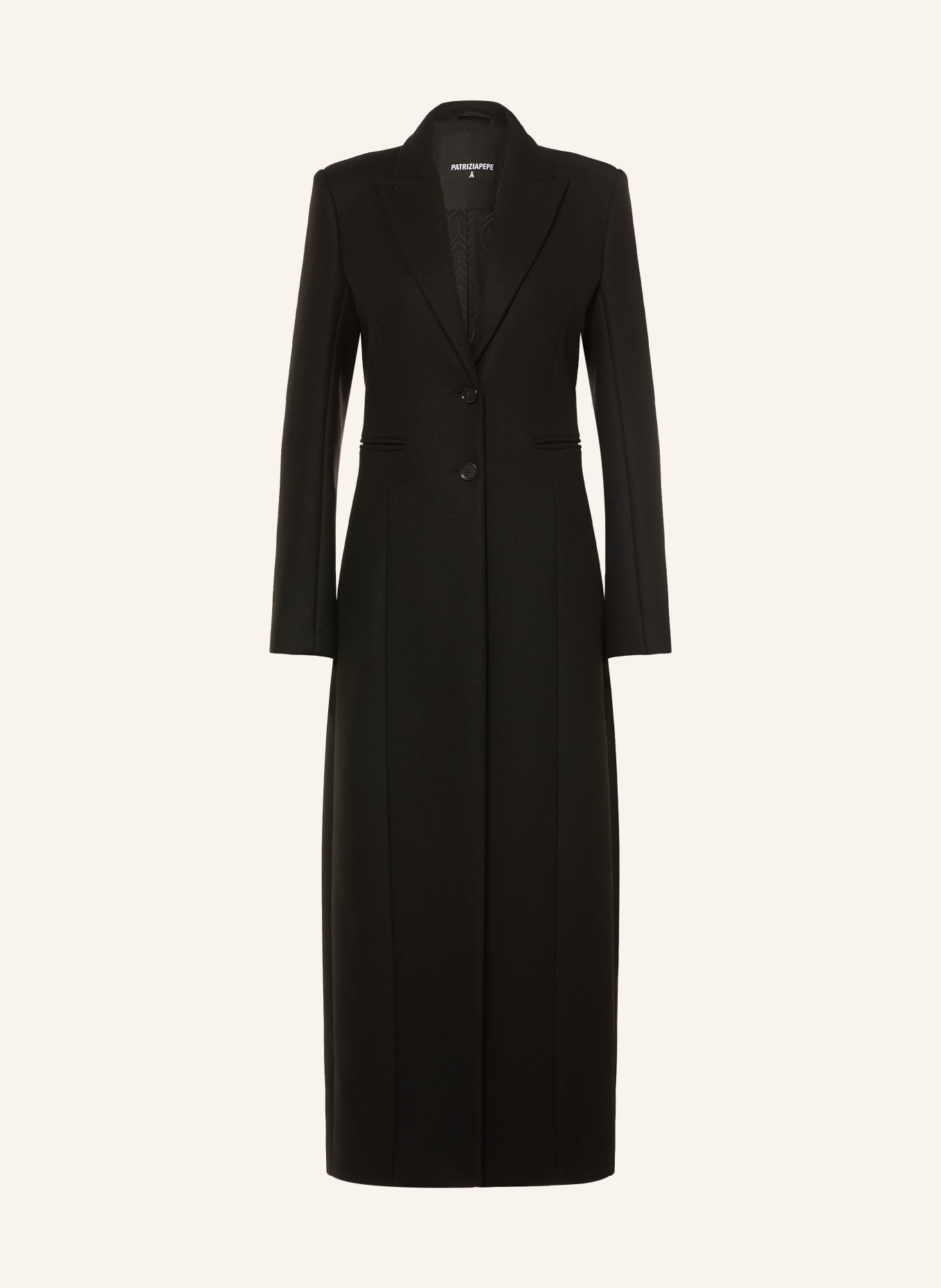 PATRIZIA PEPE Wool coat: BLACK