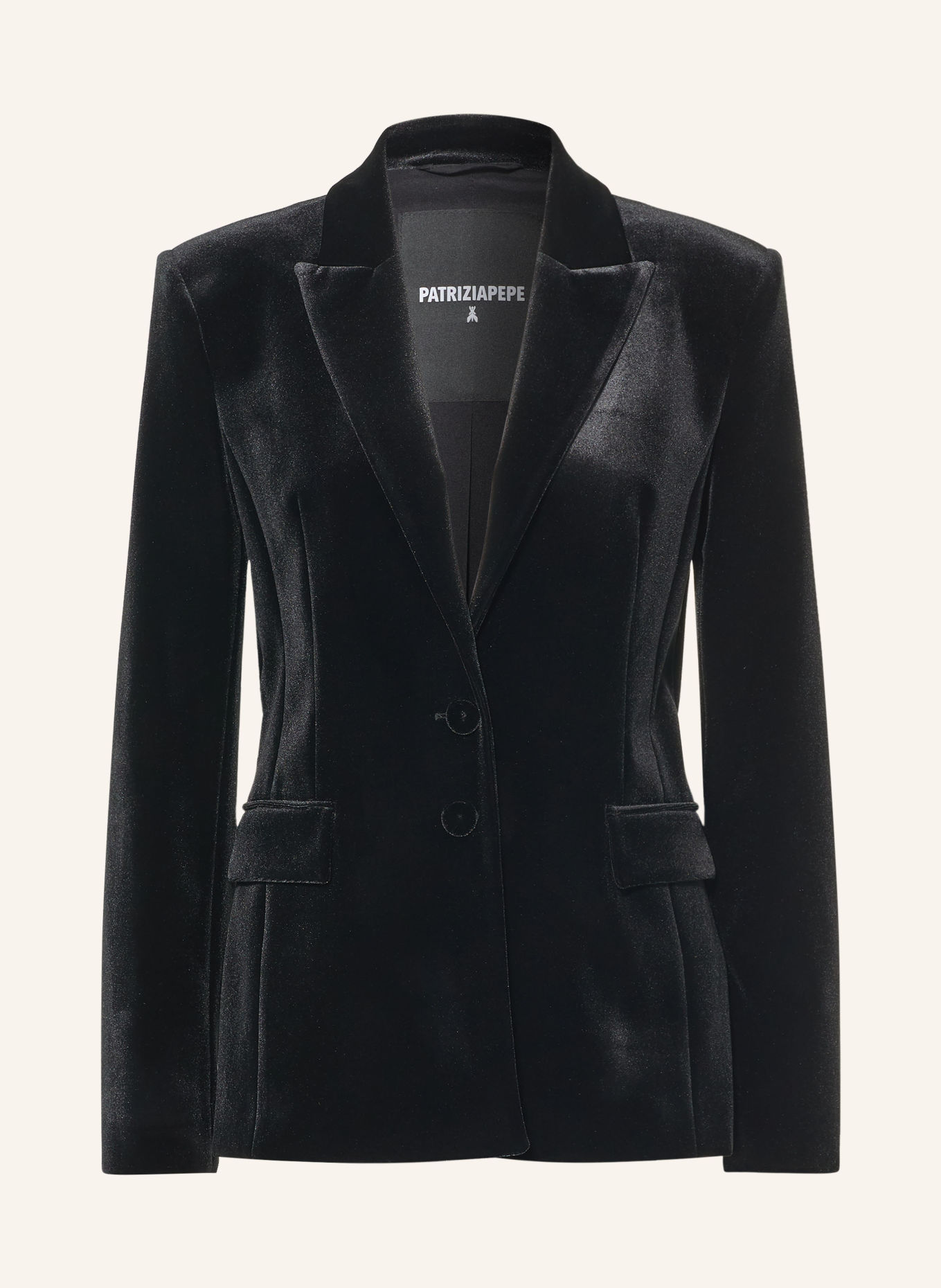 PATRIZIA PEPE Velvet Blazer: BLACK