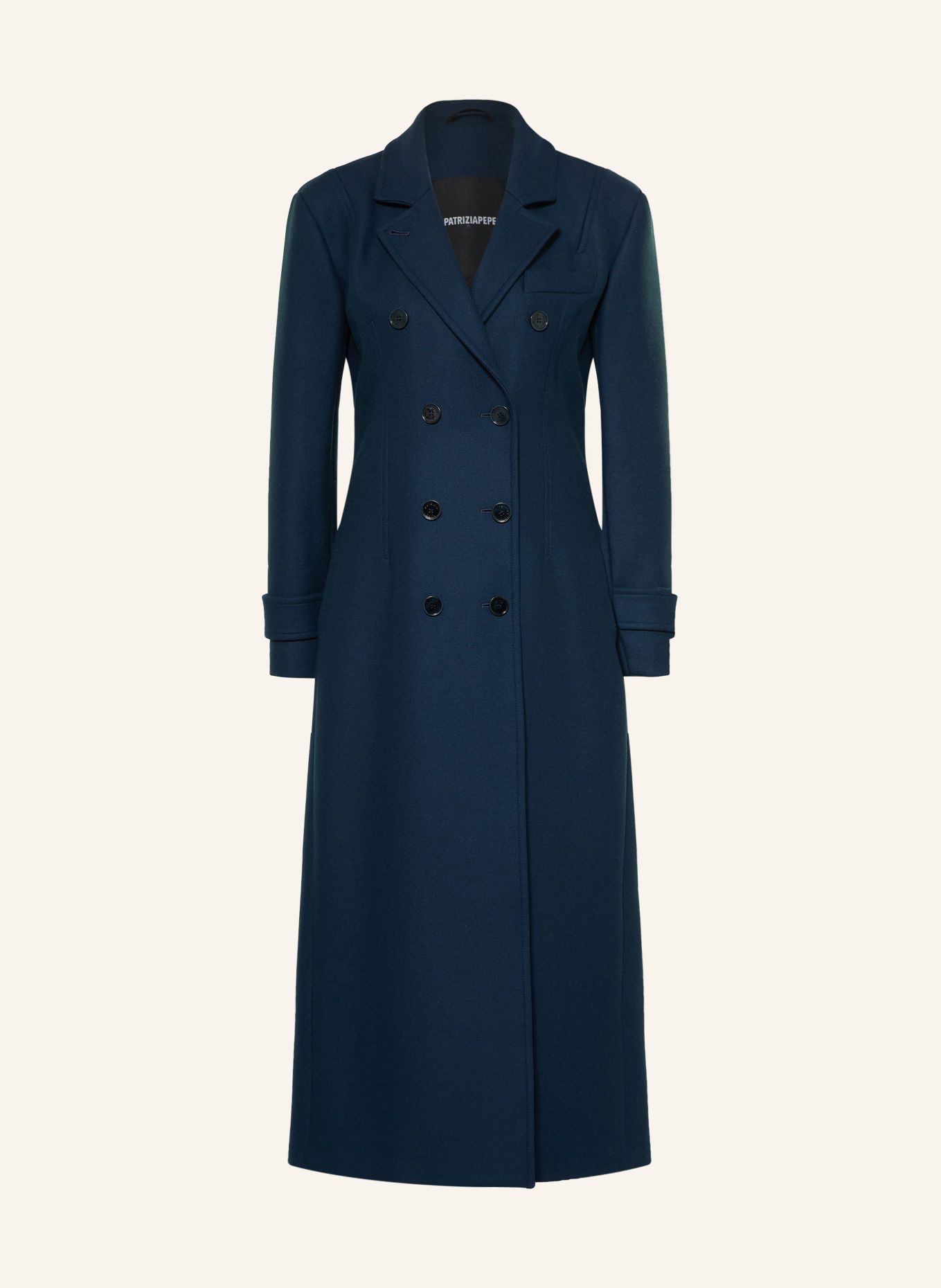 PATRIZIA PEPE Wool coat: DARK BLUE