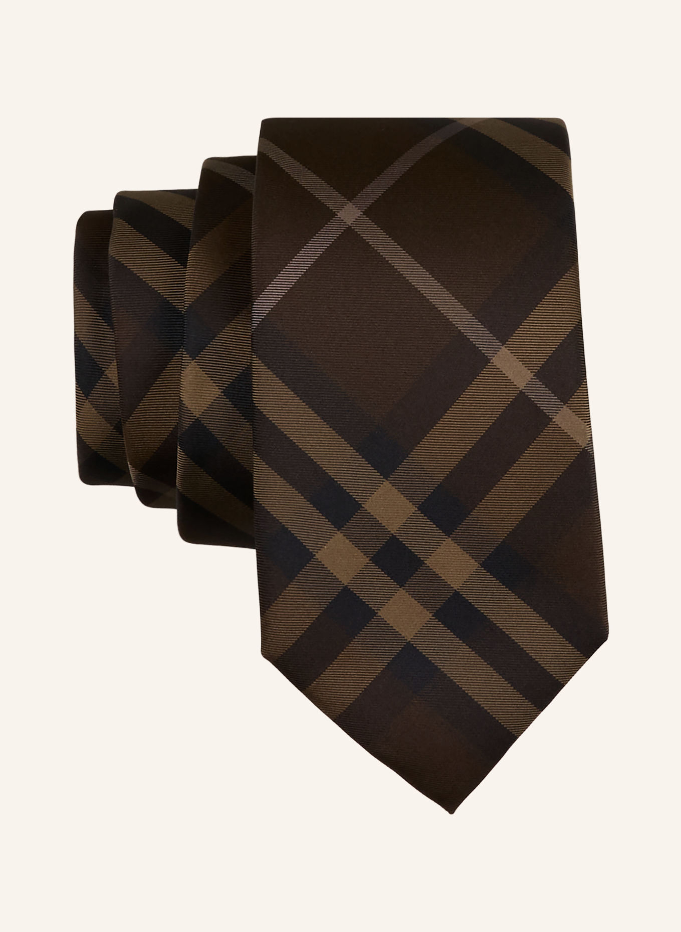 BURBERRY MANSTON Tie: DARK BROWN / LIGHT BROWN
