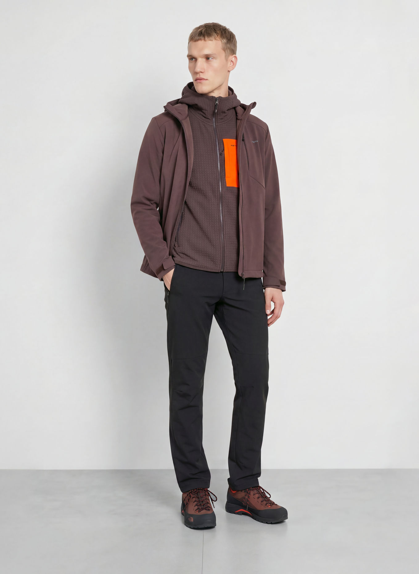 me°ru' BORDEAUX Softshell jacket: BROWN
