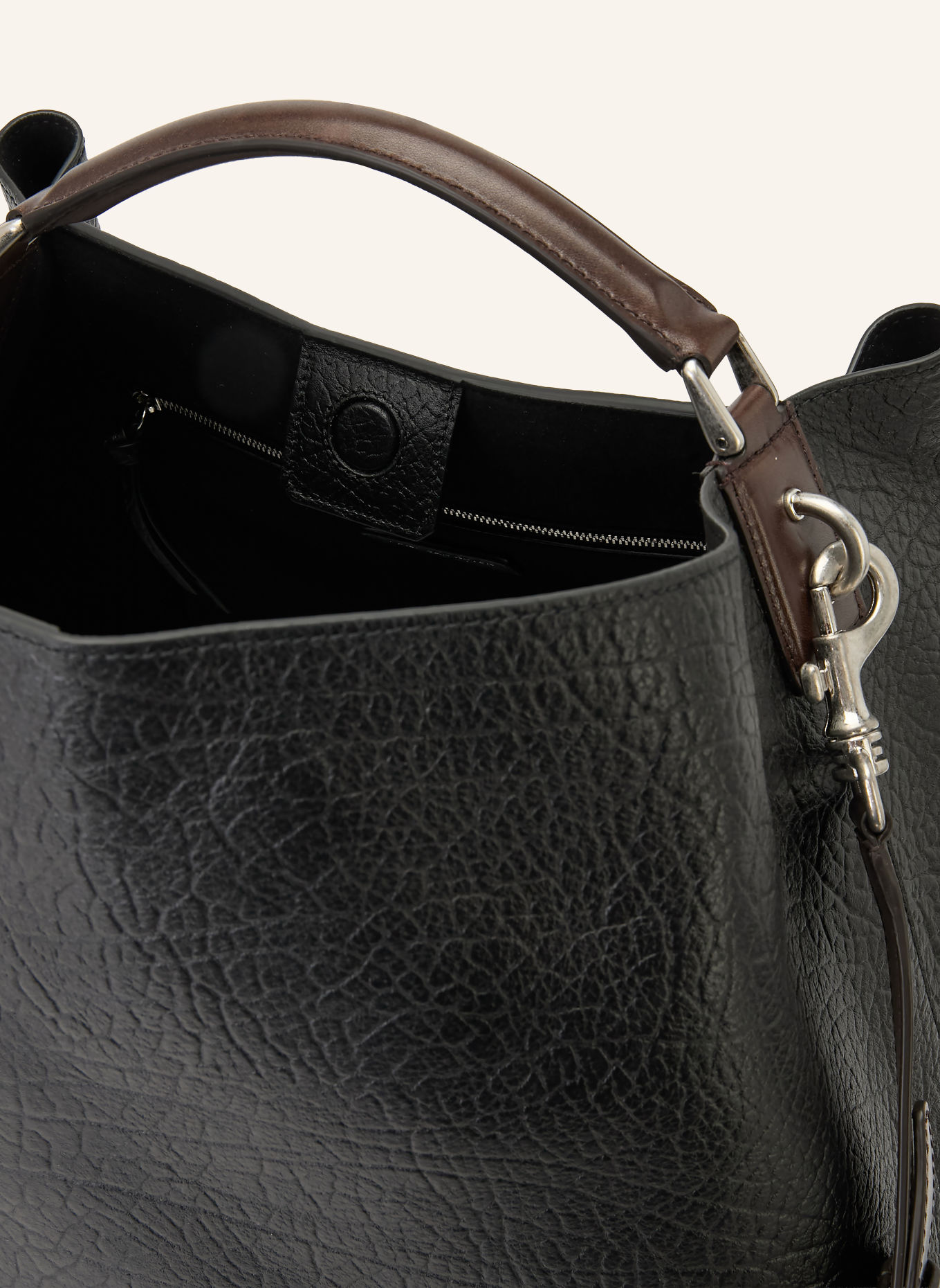 DRIES VAN NOTEN Shoppers: ZWART / ZILVER / MARRON FONCÉ