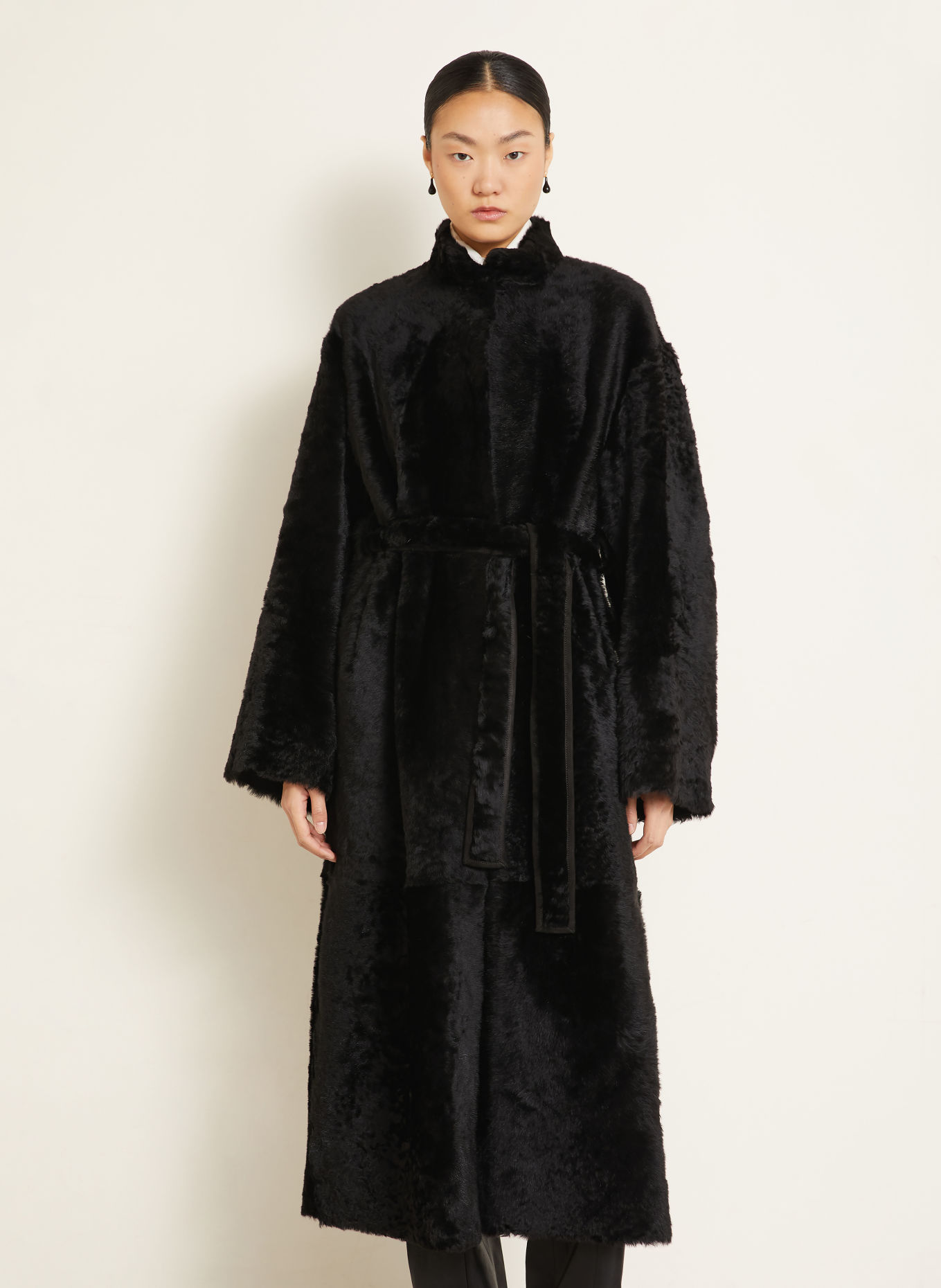 NOUR HAMMOUR Mantel GRACE: SCHWARZ