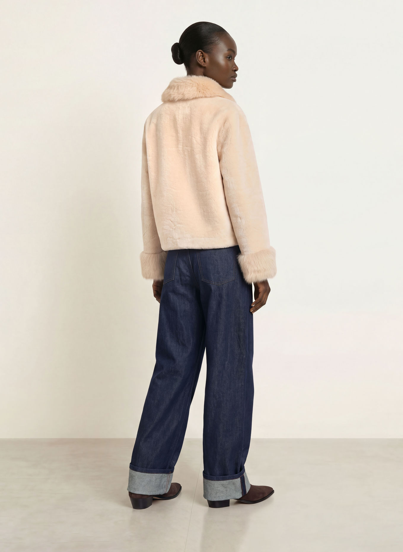 MRS & HUGS Kunstfell-Jacke: CREME