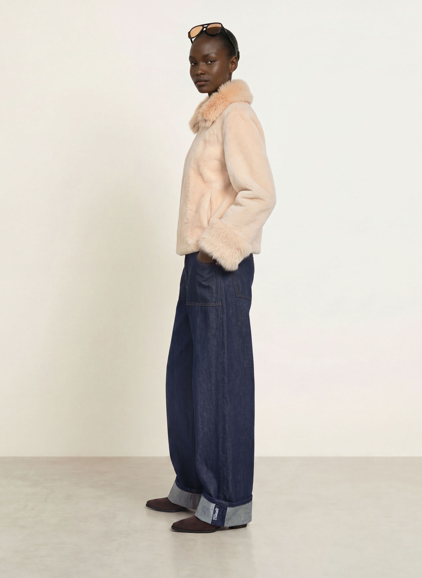 MRS & HUGS Kunstfell-Jacke: CREME