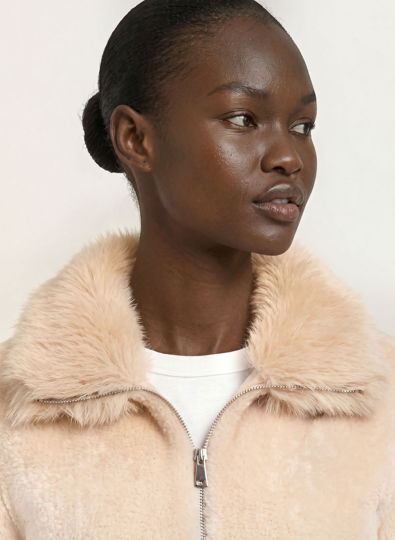 MRS & HUGS Kunstfell-Jacke: CREME