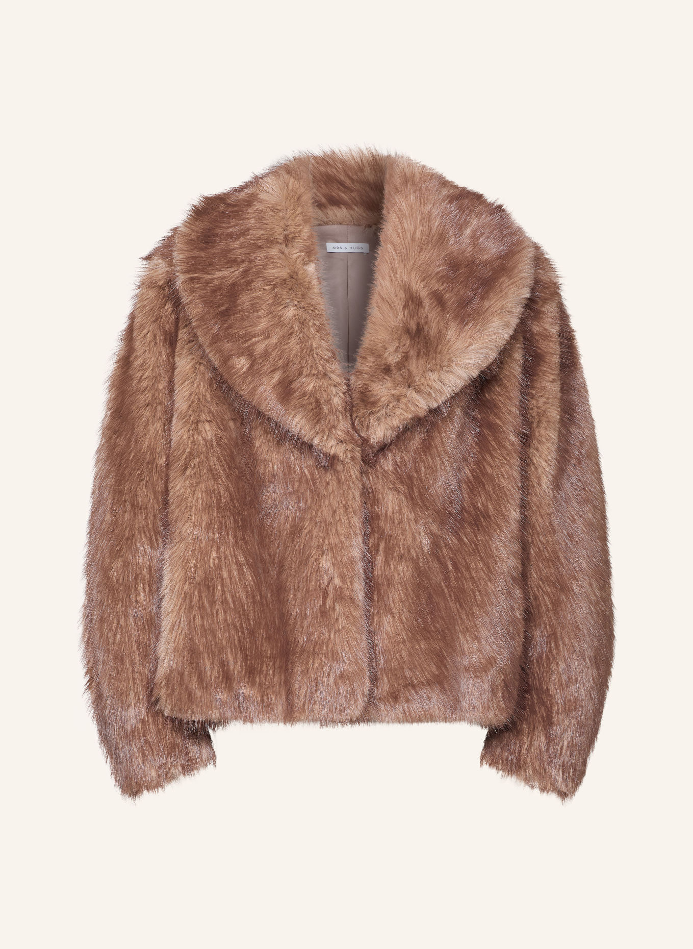 MRS & HUGS Veste en fausse fourrure: MARRON