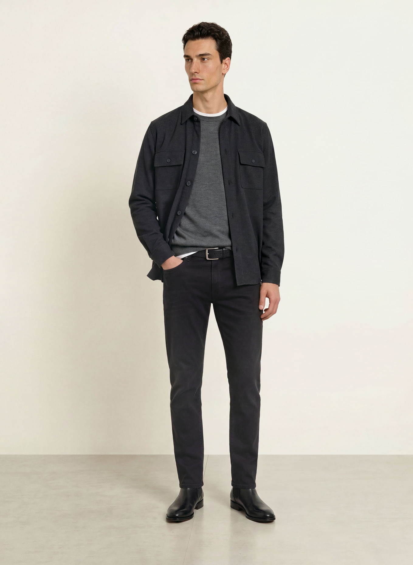 STROKESMAN'S Jean coupe classique: 6900 Black Washed