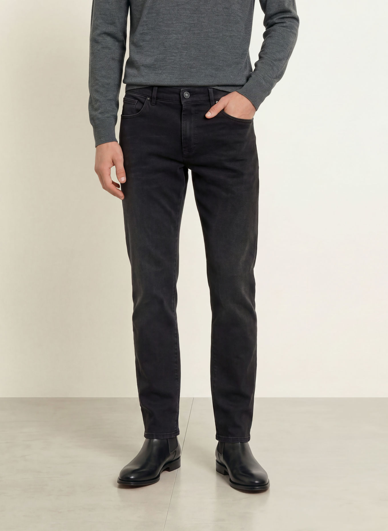 STROKESMAN'S Jean coupe classique: 6900 Black Washed
