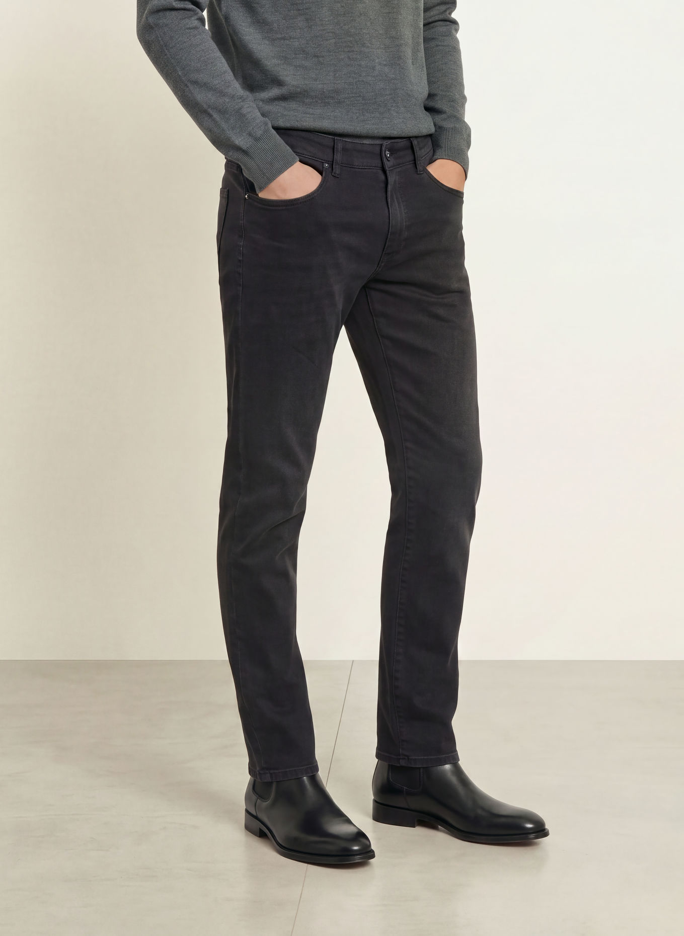 STROKESMAN'S Jean coupe classique: 6900 Black Washed