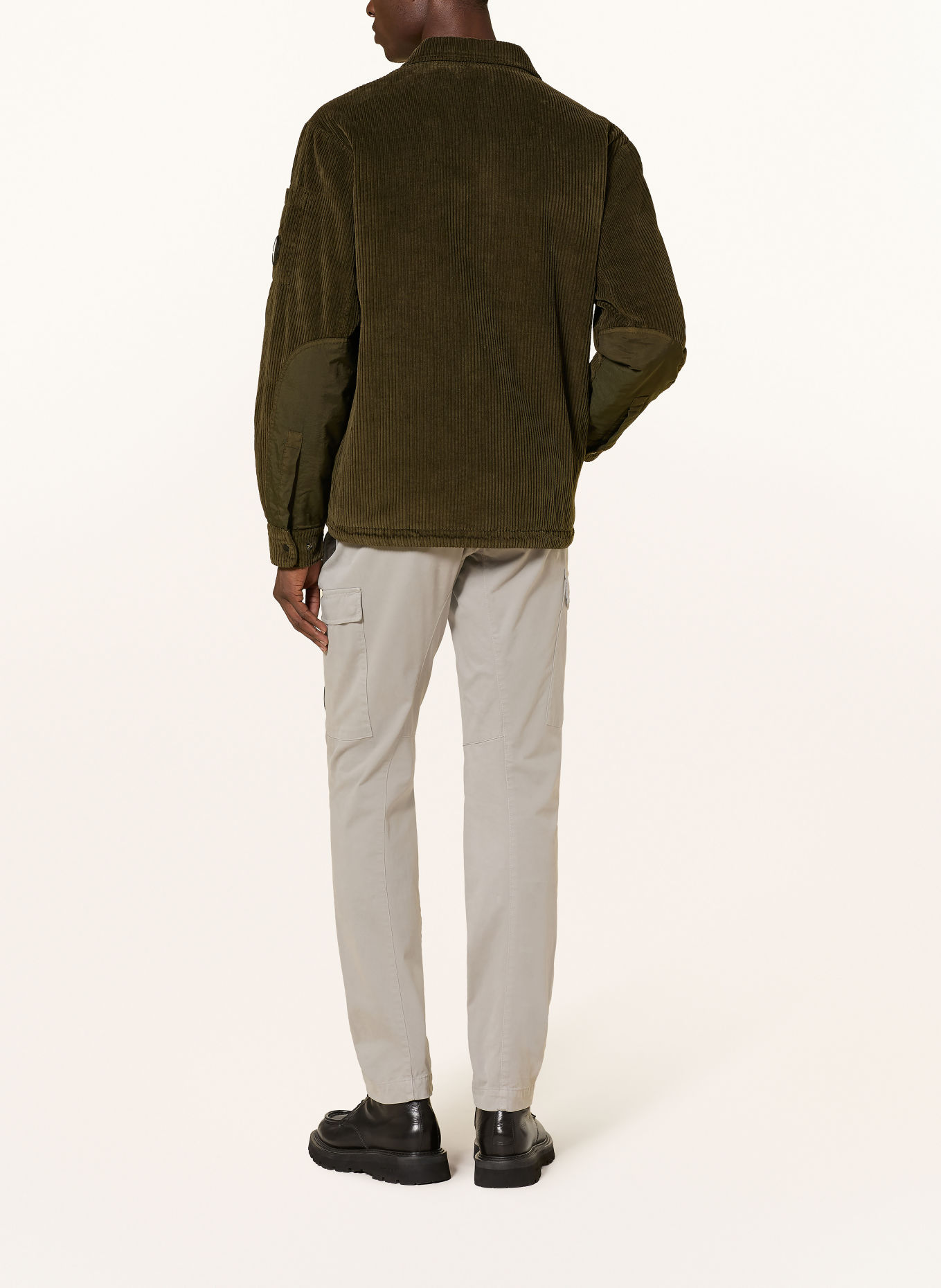 C.P. COMPANY Corduroy-Overjacket in gemengde stoffen: OLIJF