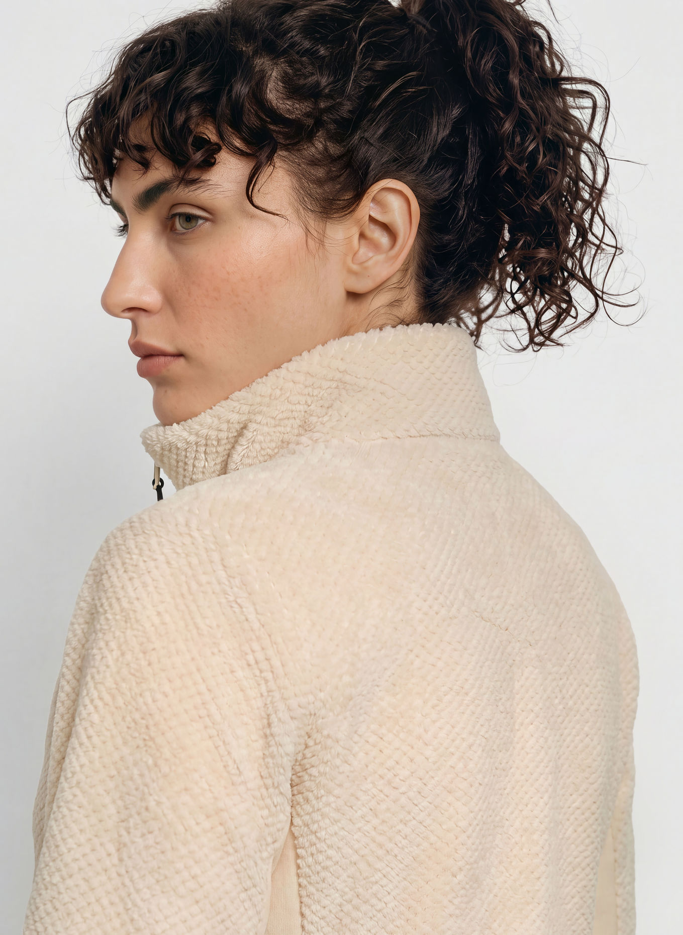 me°ru' ONEROA Fleece Jacket: BEIGE