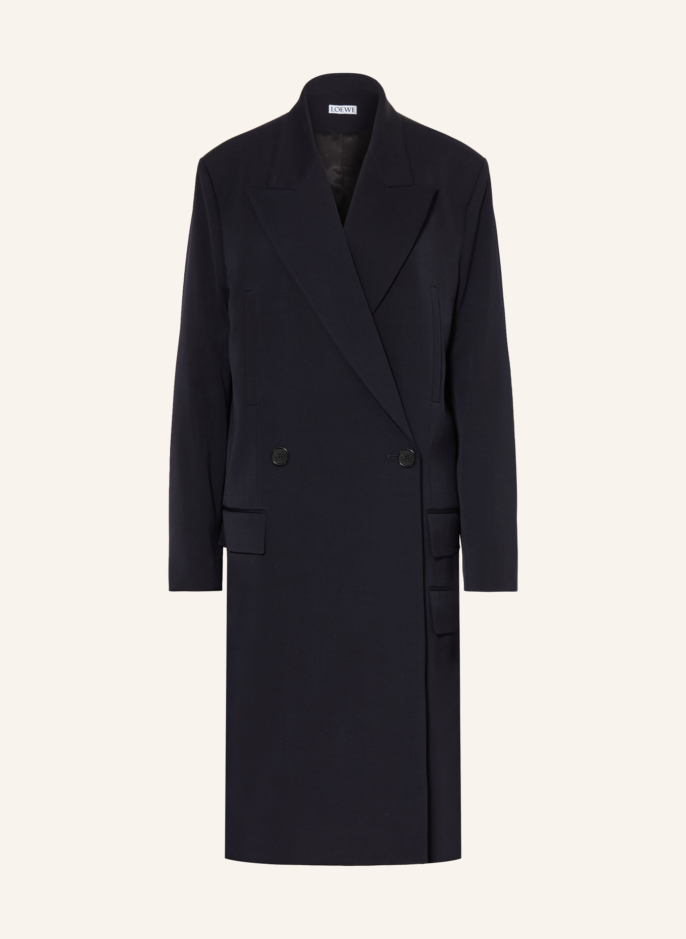 LOEWE Wollmantel: DUNKELBLAU