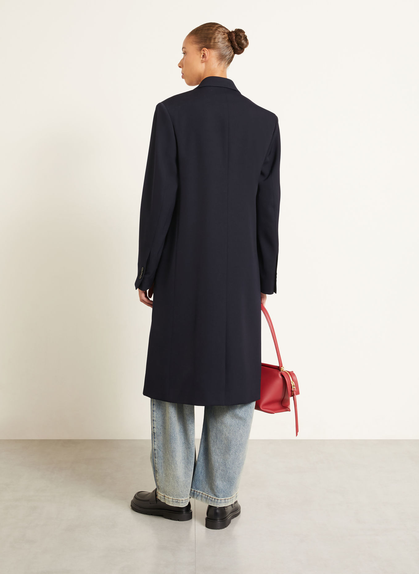 LOEWE Wollmantel: DUNKELBLAU