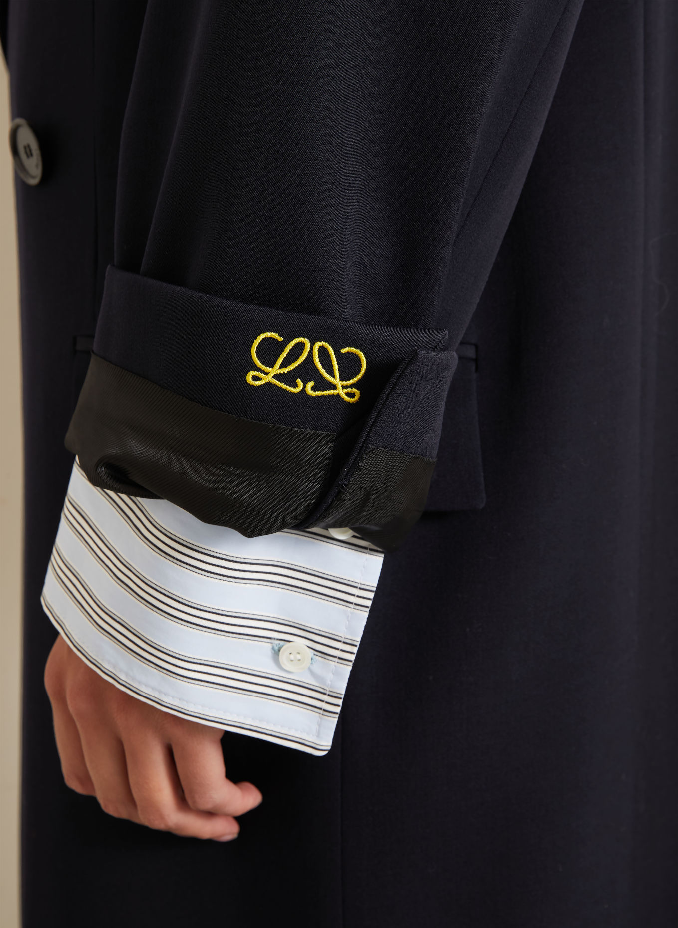 LOEWE Wollmantel: DUNKELBLAU