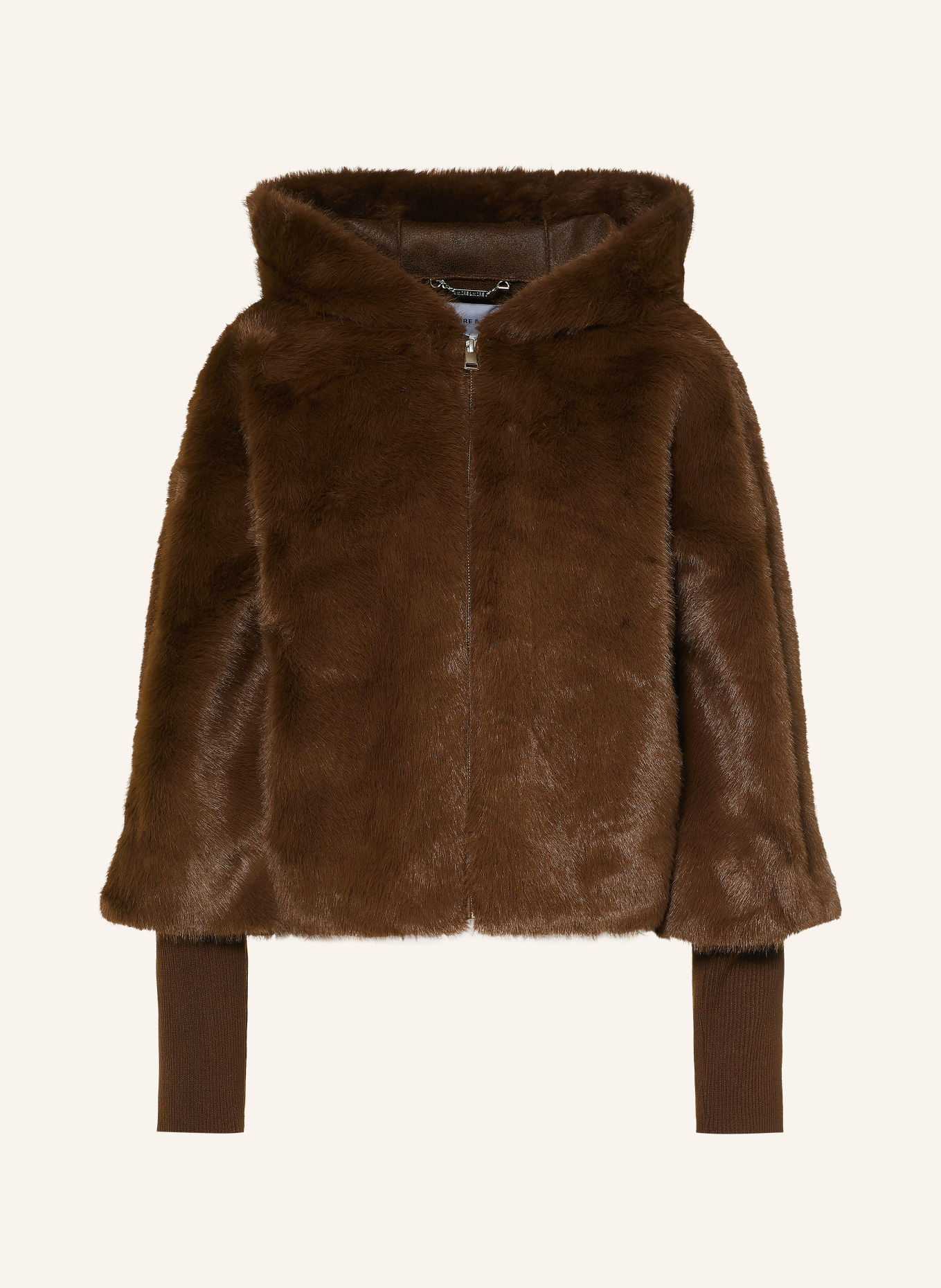 MORE & MORE Jas van imitatiebont: MARRON FONCÉ