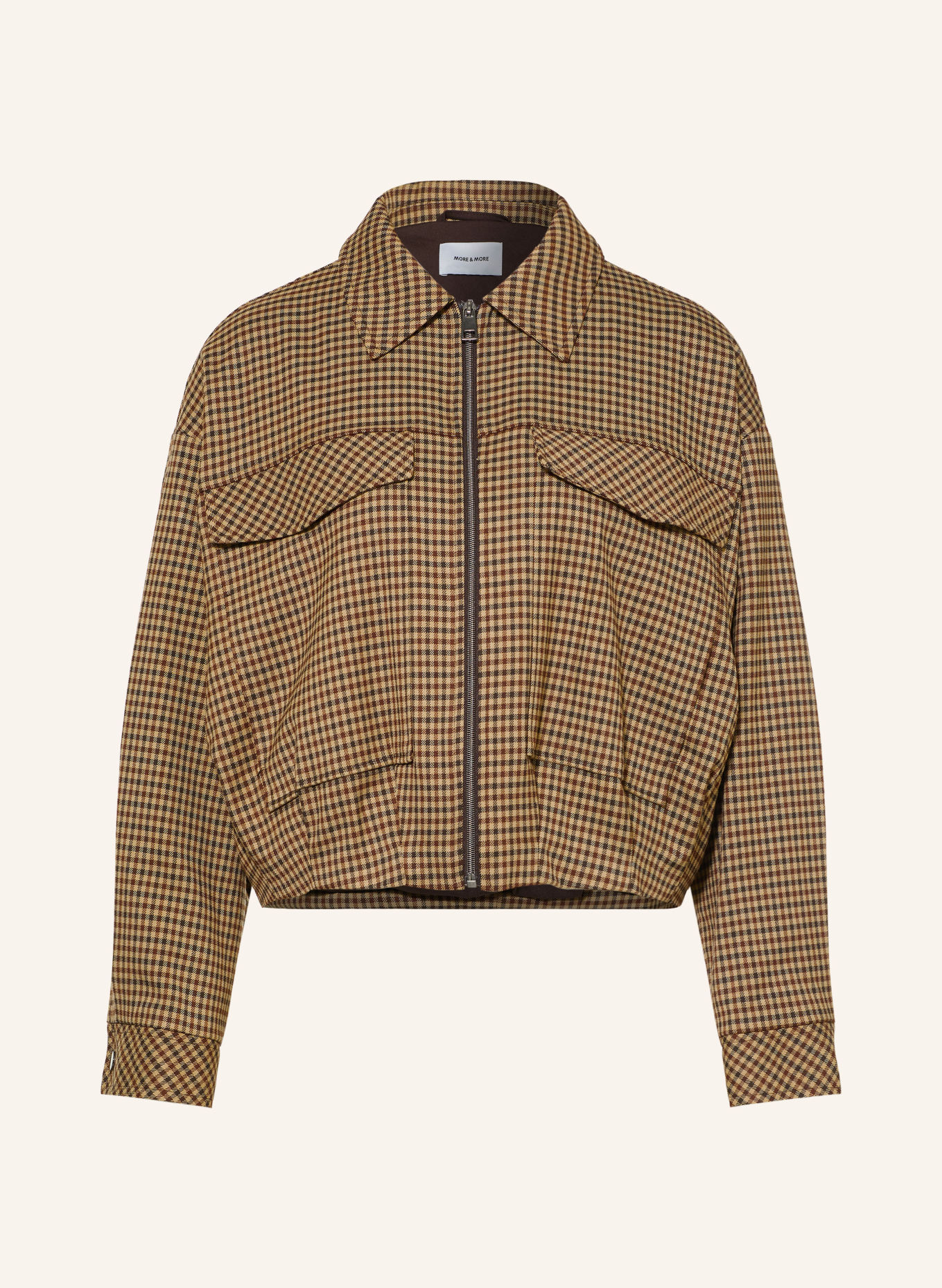 MORE & MORE Bomber jacket: BROWN / CAMEL / DARK BROWN