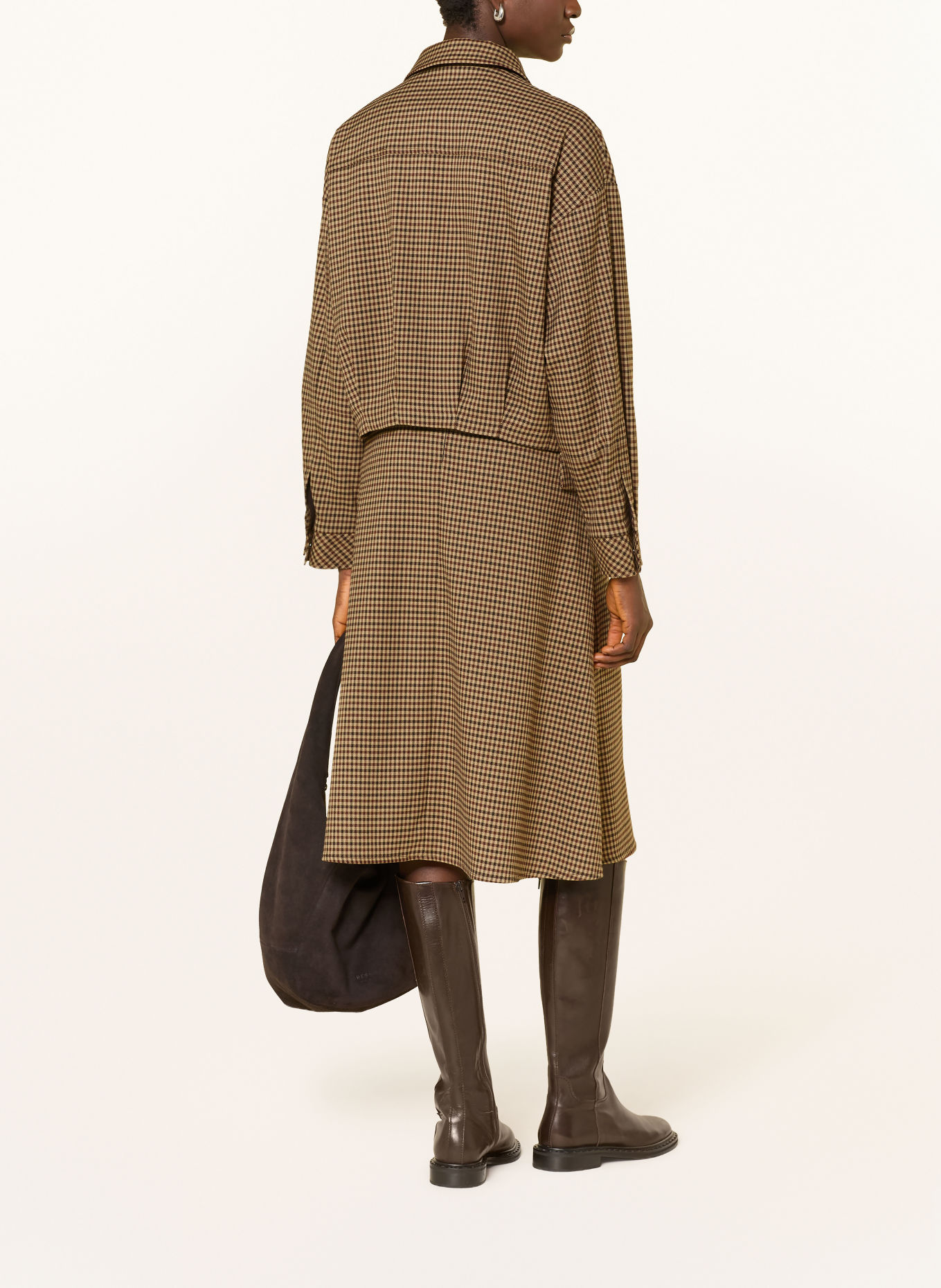 MORE & MORE Bomber jacket: BROWN / CAMEL / DARK BROWN