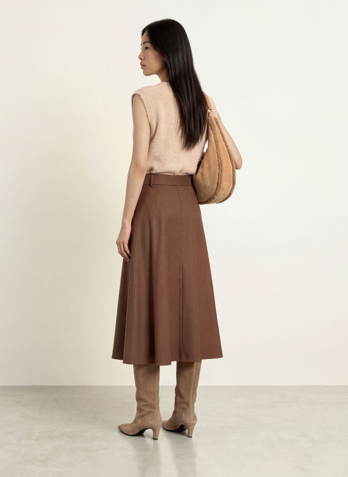 MORE & MORE Flanellen rok: BRUIN