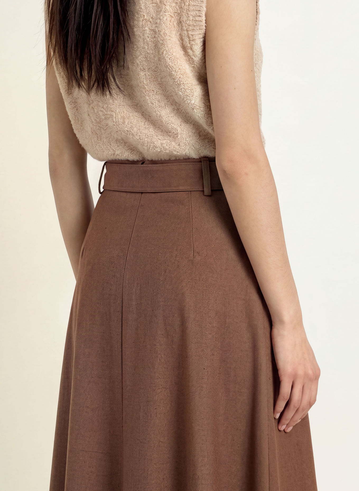MORE & MORE Flanellen rok: BRUIN