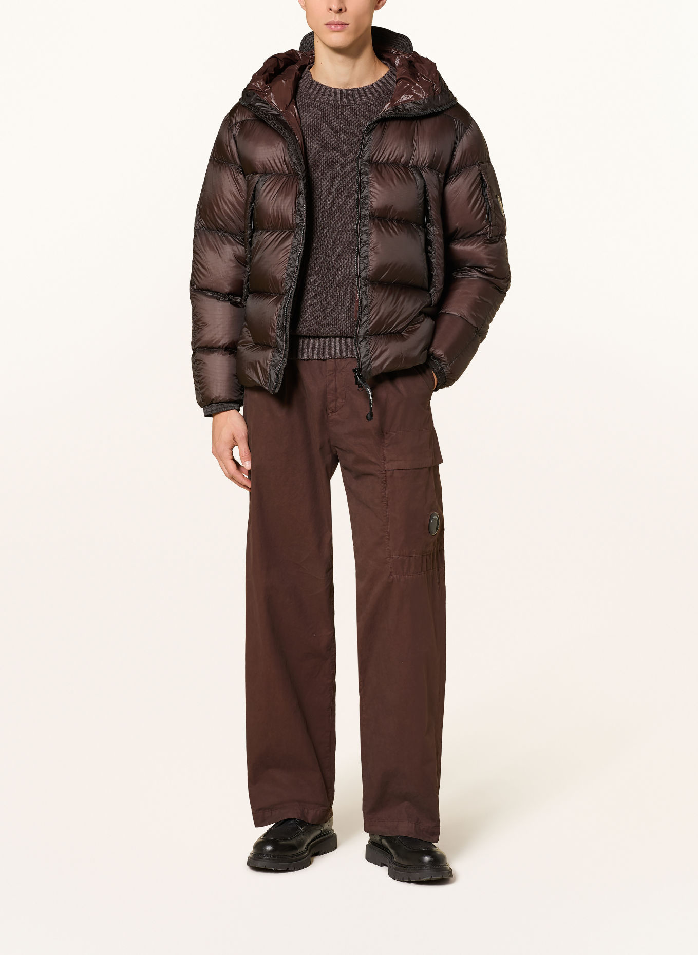 C.P. COMPANY Regular-Fit Cargo Trousers: DARK BROWN