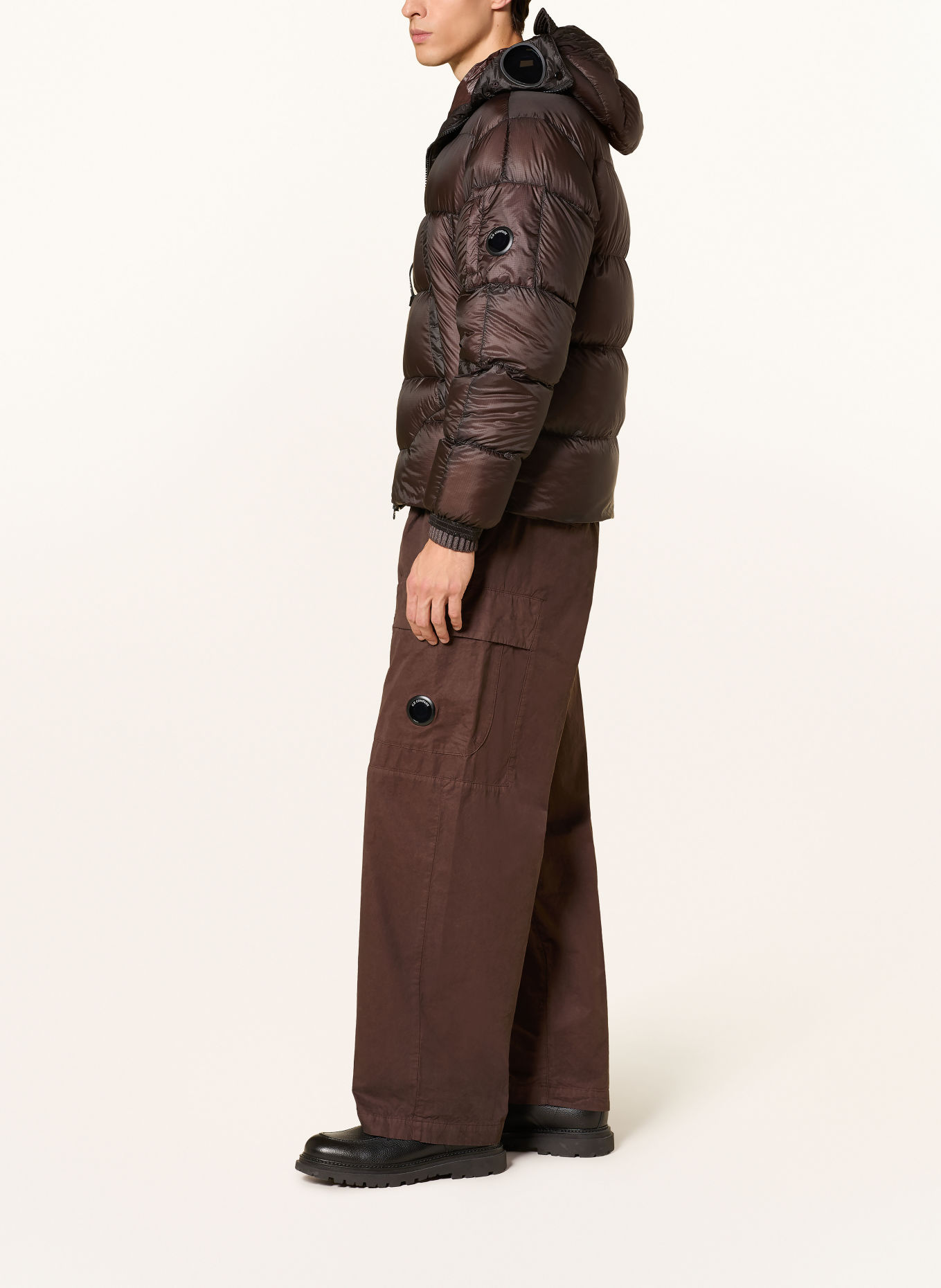C.P. COMPANY Regular-Fit Cargo Trousers: DARK BROWN
