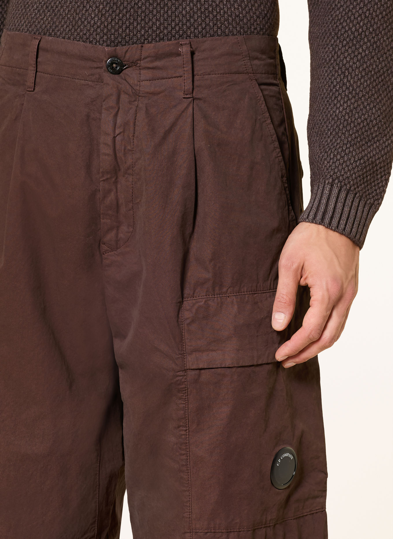 C.P. COMPANY Regular-Fit Cargo Trousers: DARK BROWN