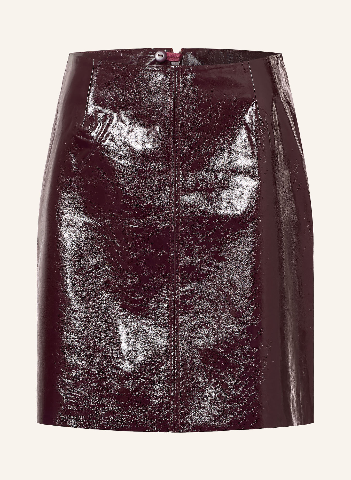 MORE & MORE Leather skirt: DARK RED