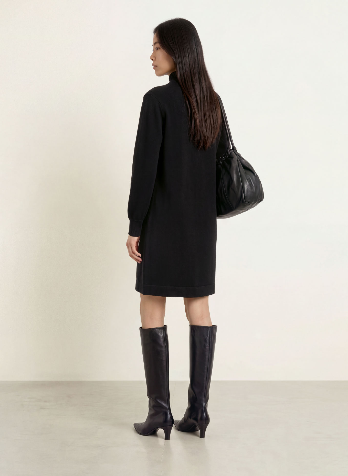 MORE & MORE Robe en maille: NOIR