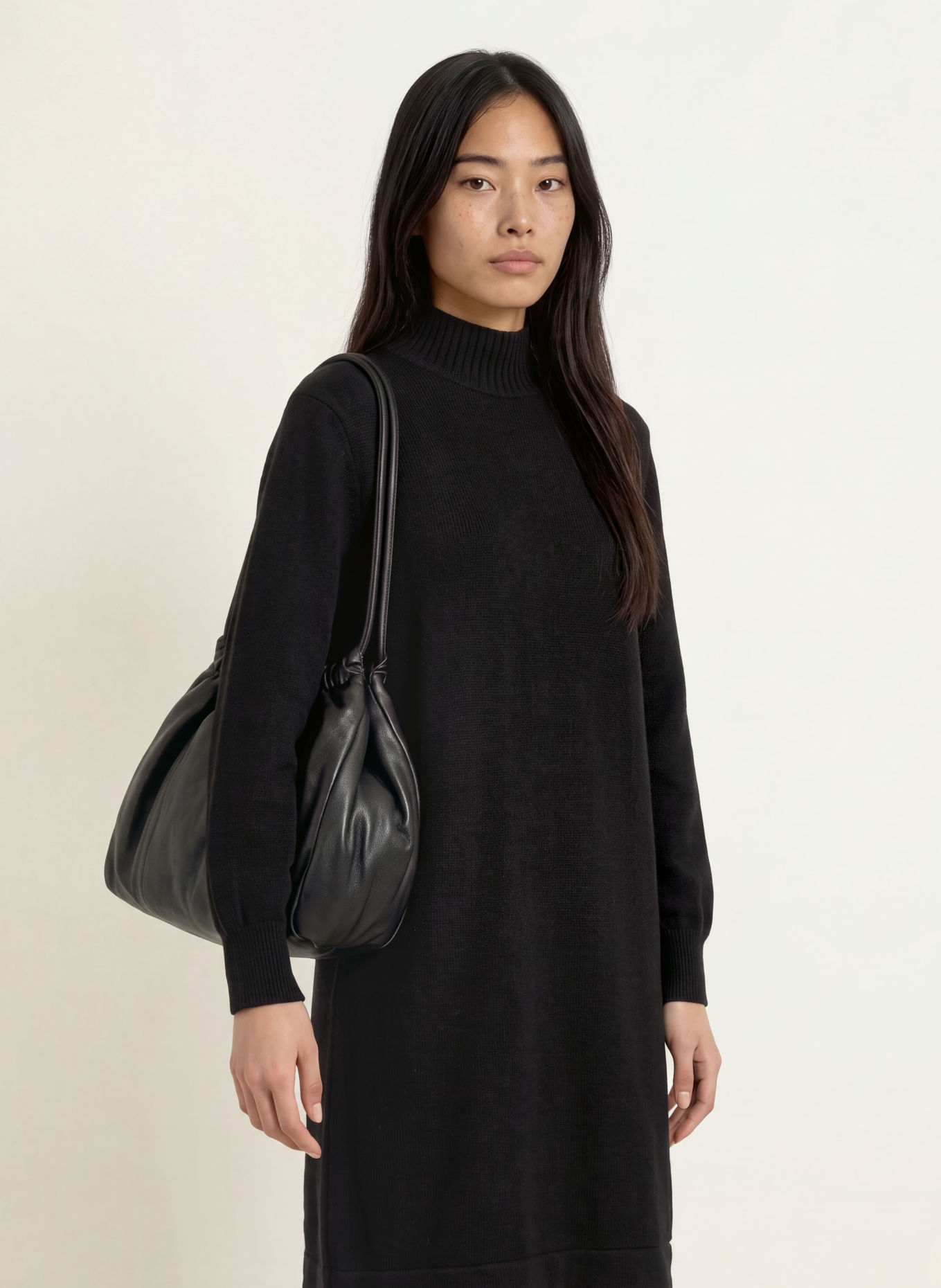 MORE & MORE Robe en maille: NOIR