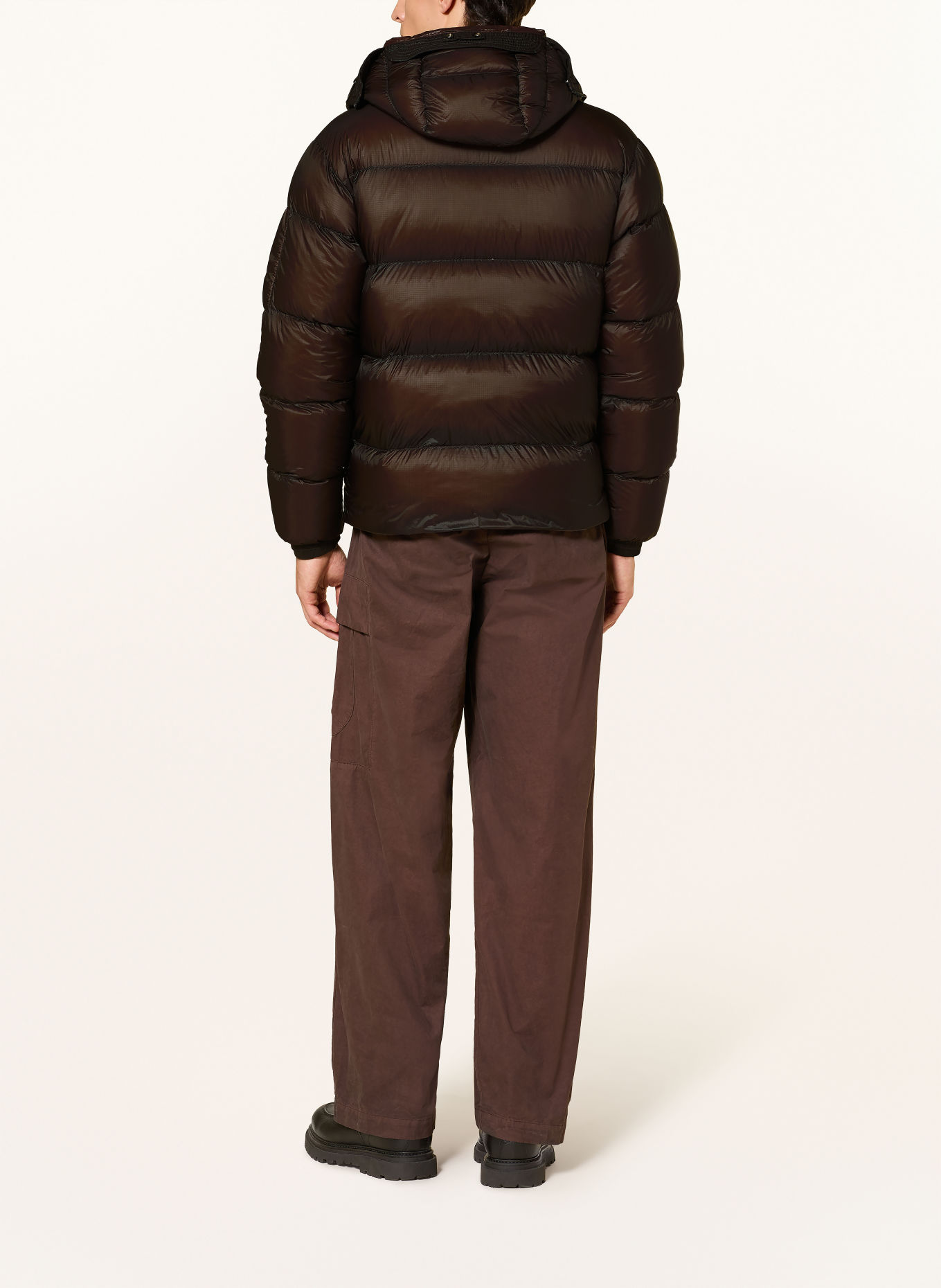 C.P. COMPANY Down jacket: DARK BROWN