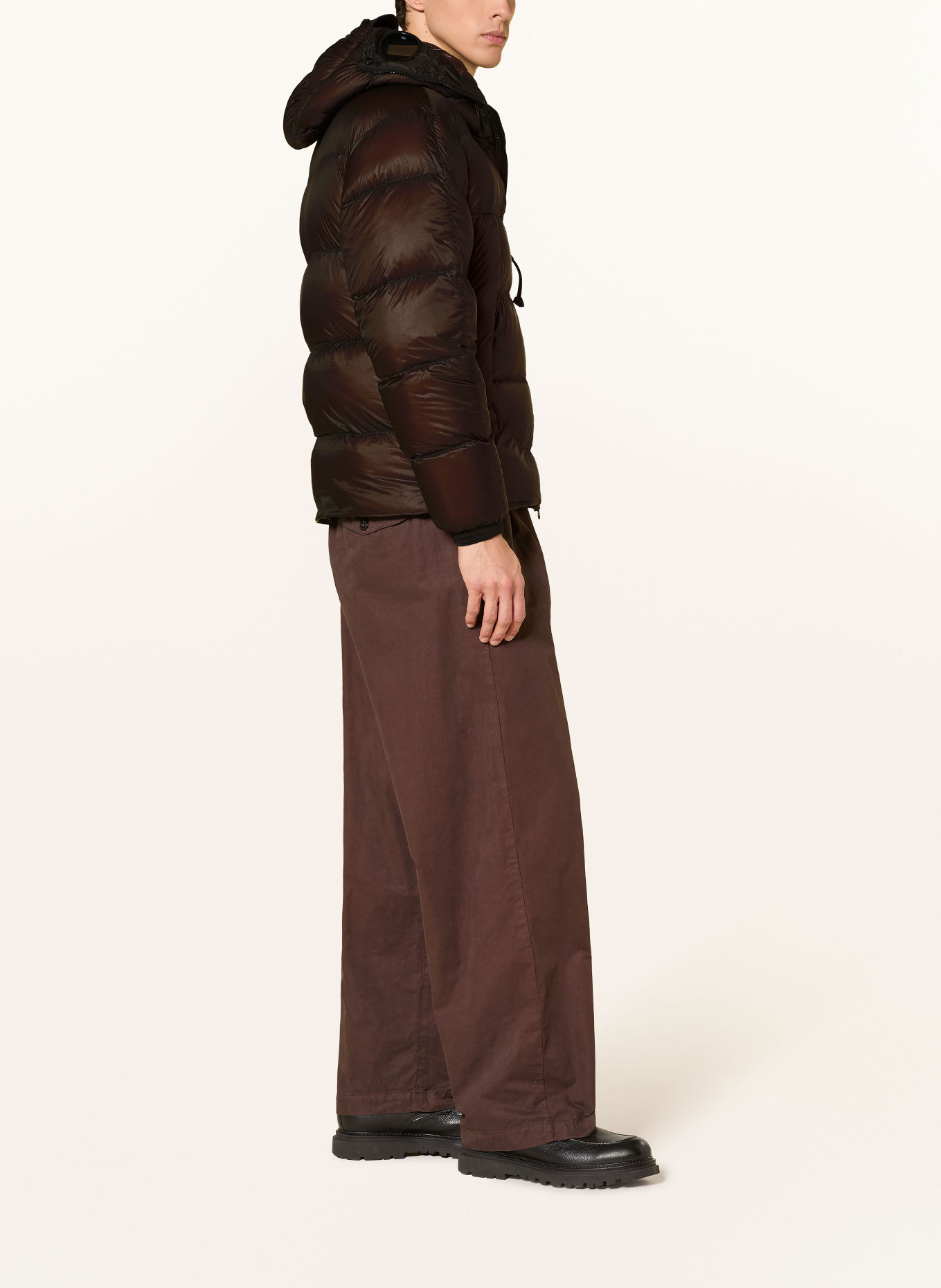 C.P. COMPANY Down jacket: DARK BROWN