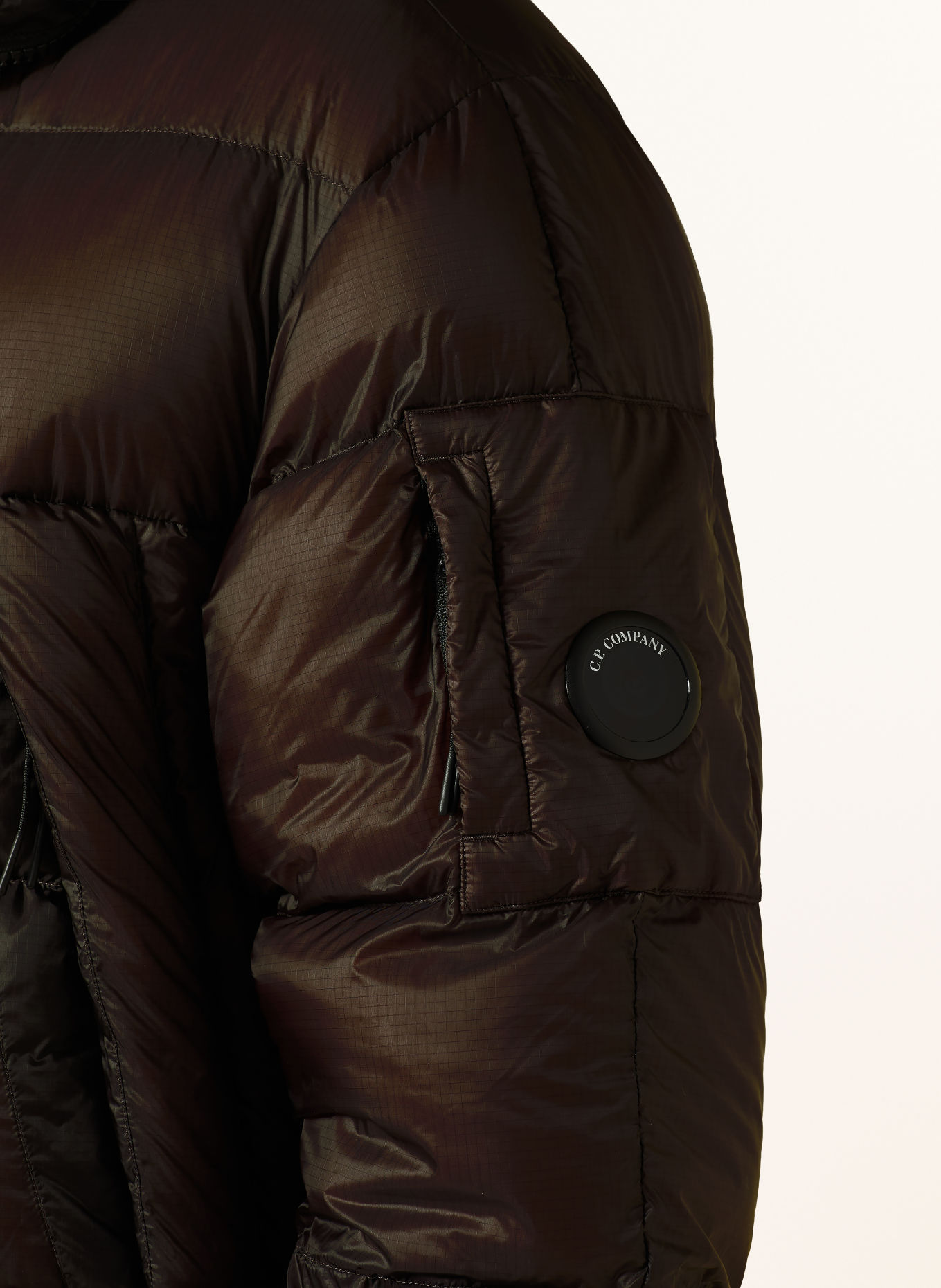 C.P. COMPANY Down jacket: DARK BROWN