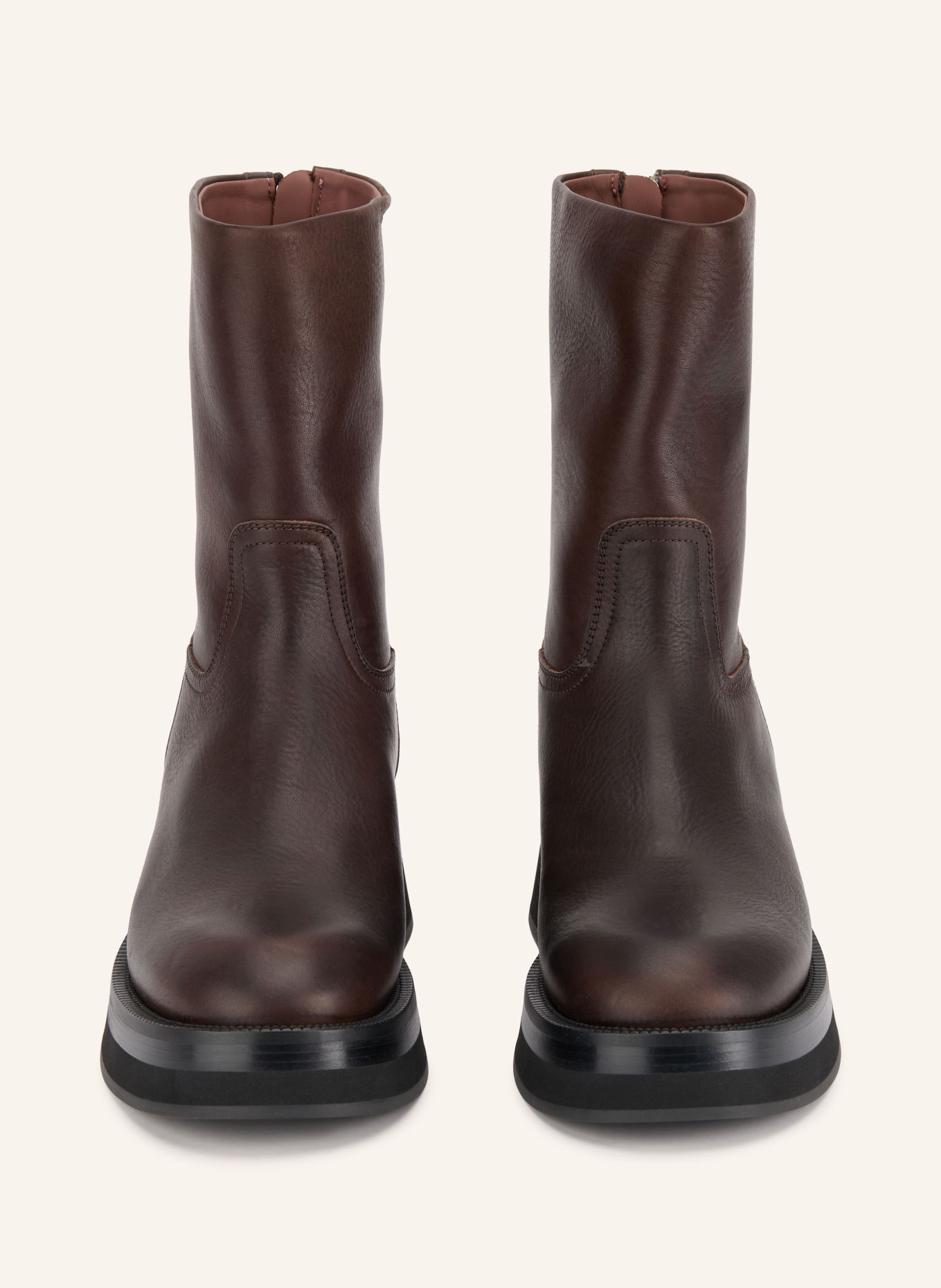 PARIS TEXAS Boots NAPA: MARRON FONCÉ