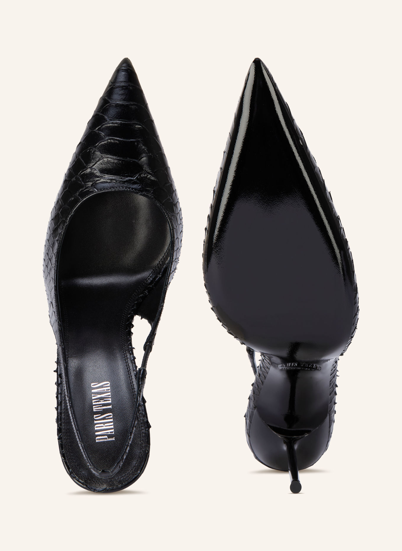 PARIS TEXAS Slingbacks LIDIA: ZWART