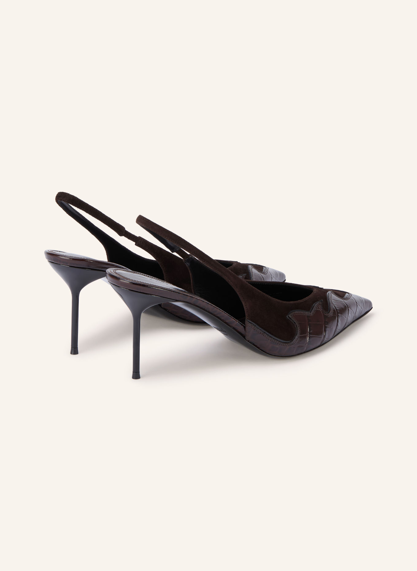PARIS TEXAS Slingpumps LIDIA QUEEN OF HEARTS: DUNKELBRAUN