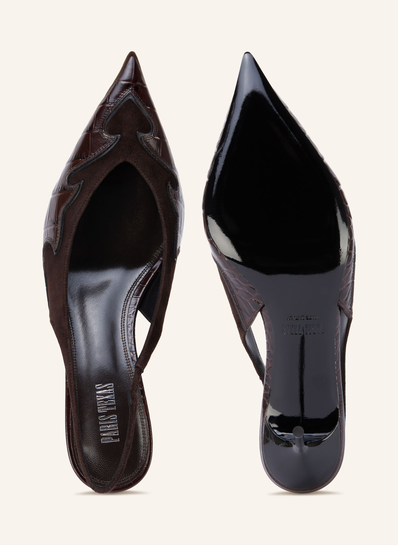 PARIS TEXAS Slingpumps LIDIA QUEEN OF HEARTS: DUNKELBRAUN