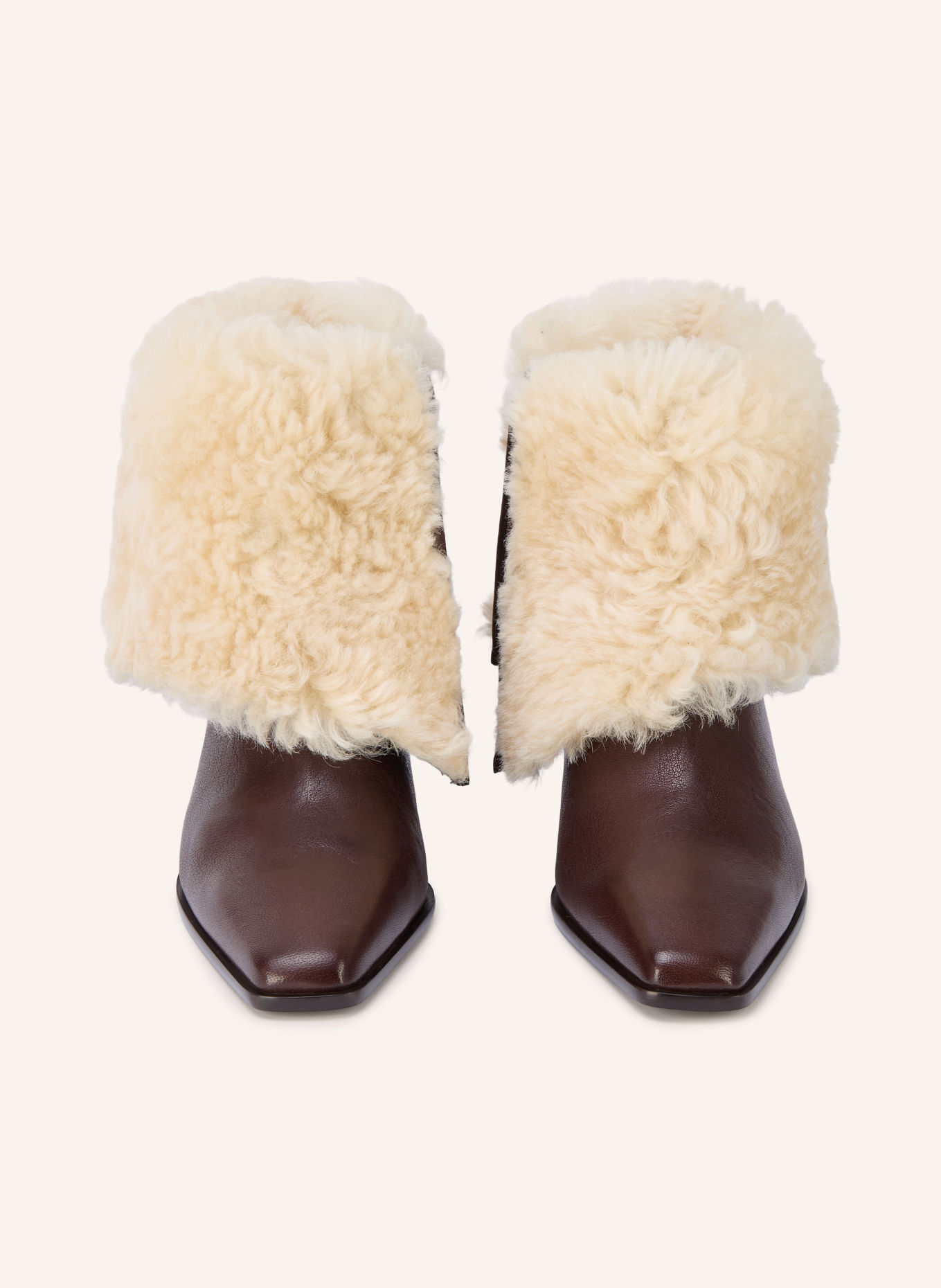 PARIS TEXAS Stiefeletten BETTINA: DUNKELBRAUN / CREME